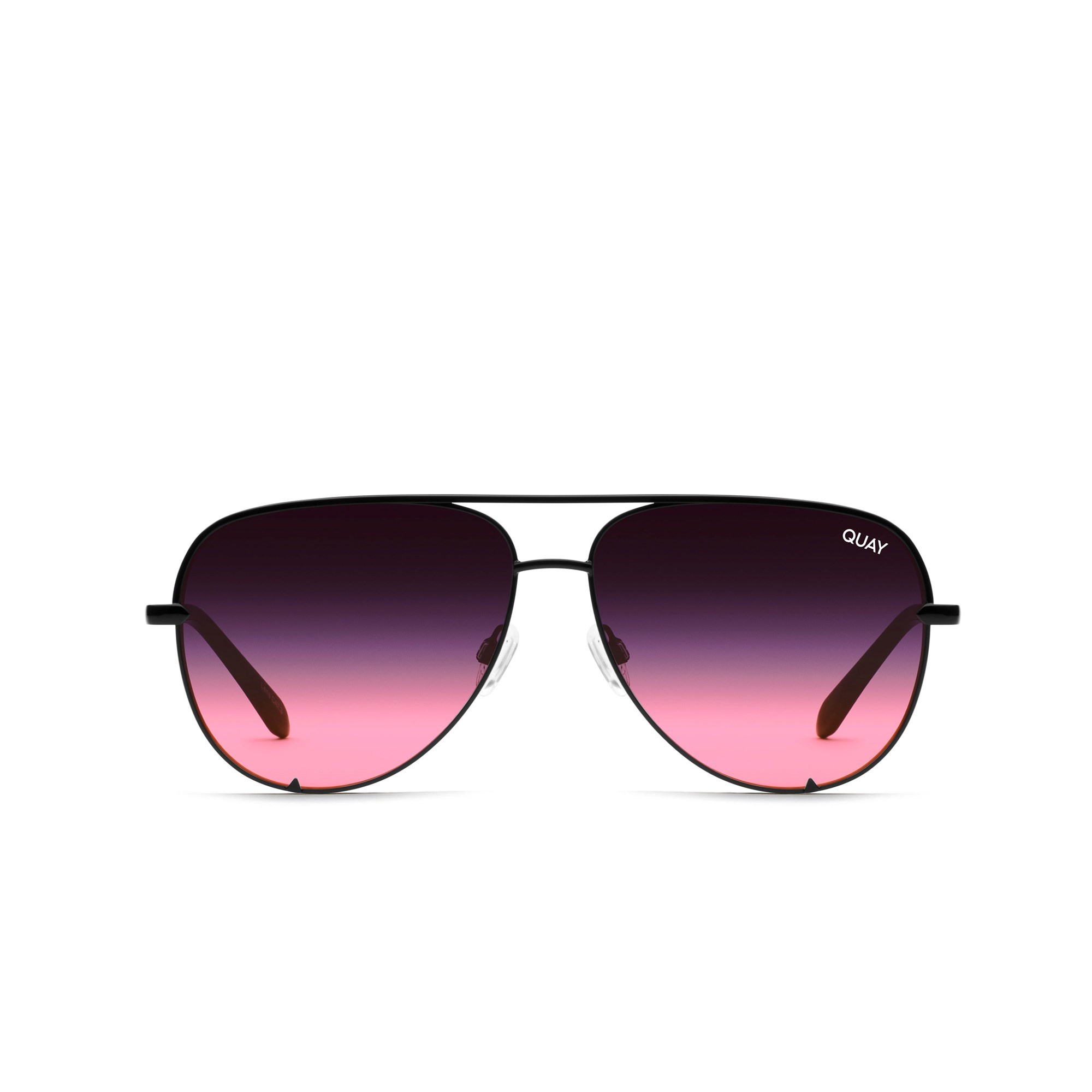 Black / Black Pink Fade Quay HIGH KEY MINI Women\'s Sunglasses | CJHZX-8416