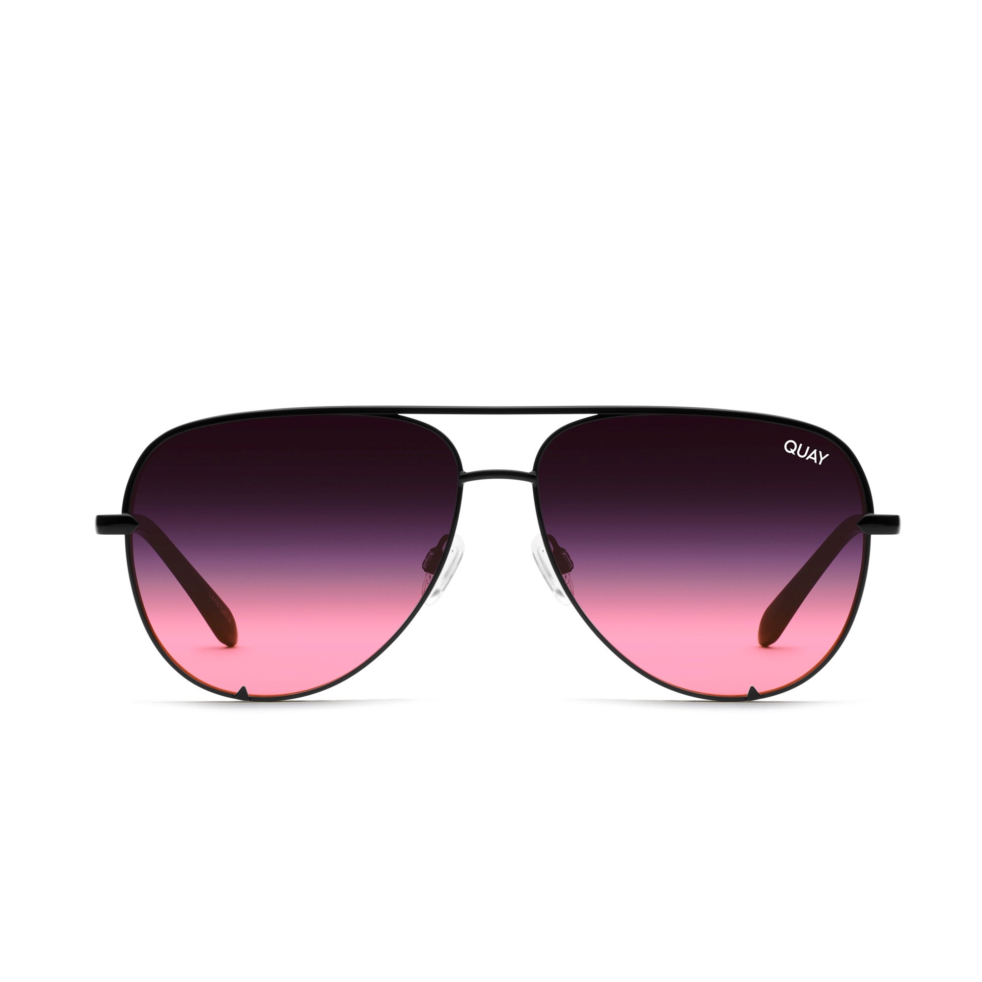 Black / Black Pink Fade Quay HIGH KEY Men\'s Sunglasses | GFZMT-5039