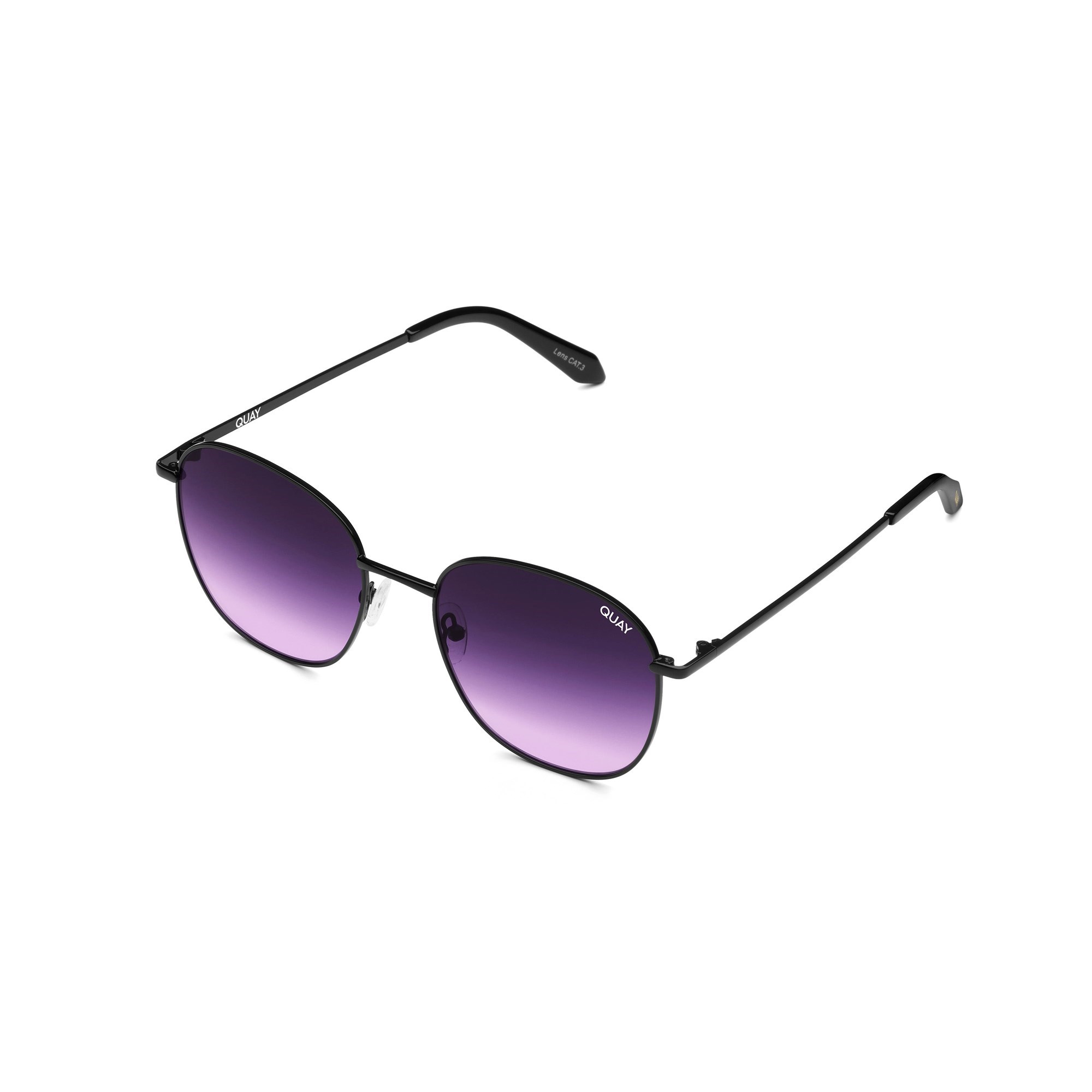 Black / Black Purple Fade Quay JEZABELL Women's Sunglasses | CEKNR-5879