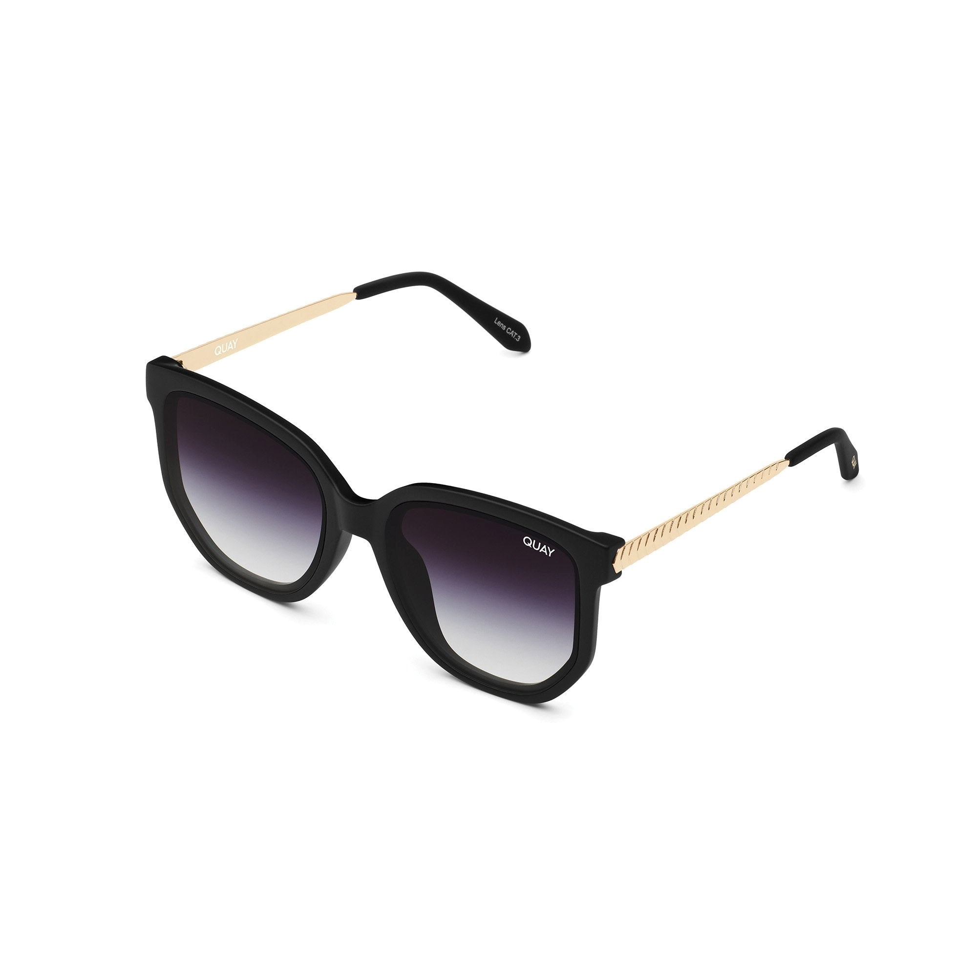 Black / Black Quay COFFEE RUN Women's Sunglasses | EGZKH-1974