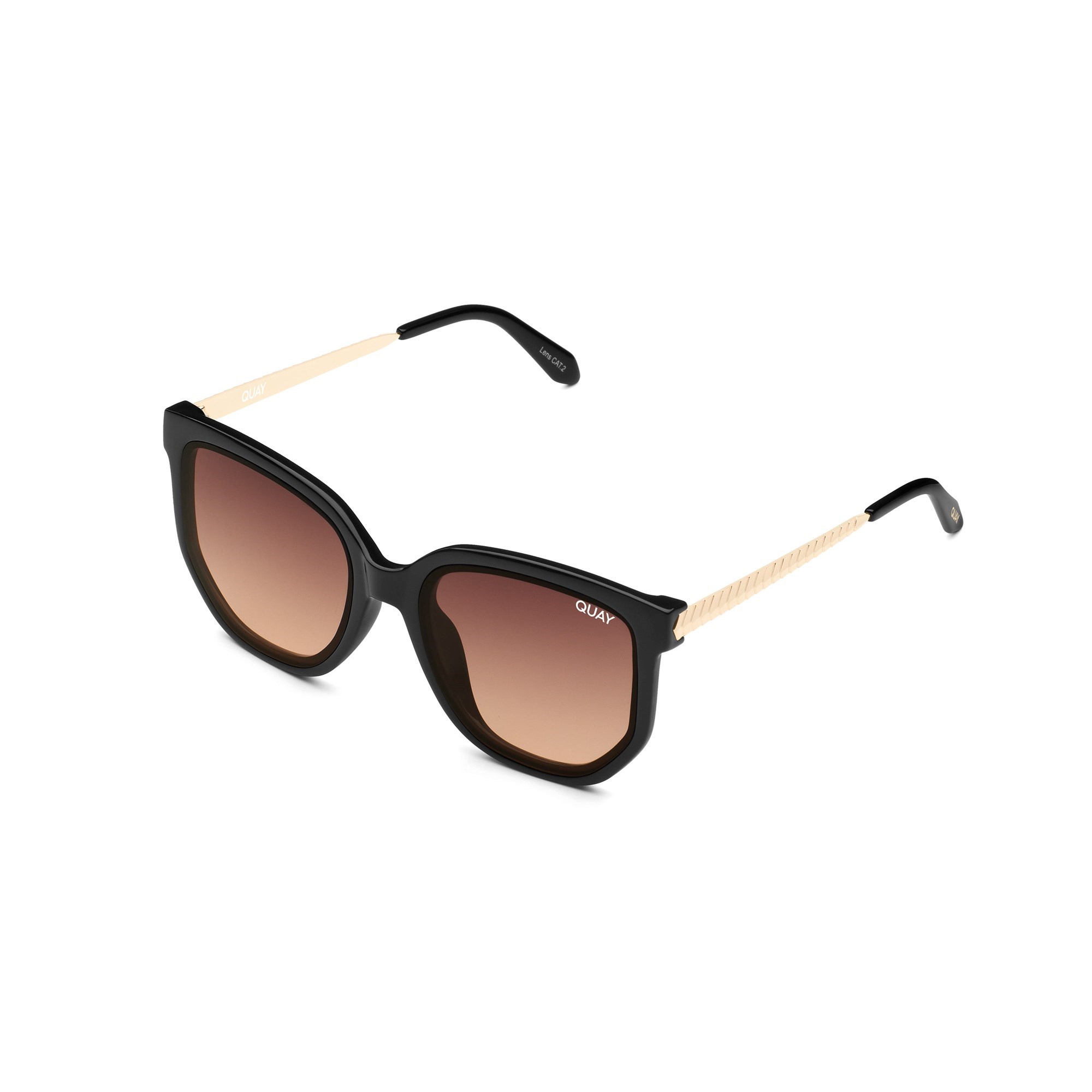 Black / Brown Orange Quay COFFEE RUN Women's Sunglasses | GHDBX-6357