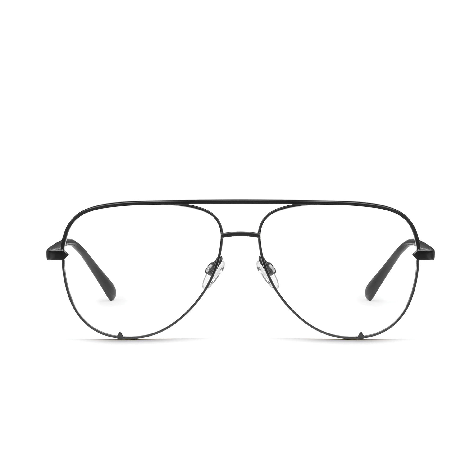 Black / Clear Rx Quay HIGH KEY MINI RX Unisex Glasses | LQICM-7836