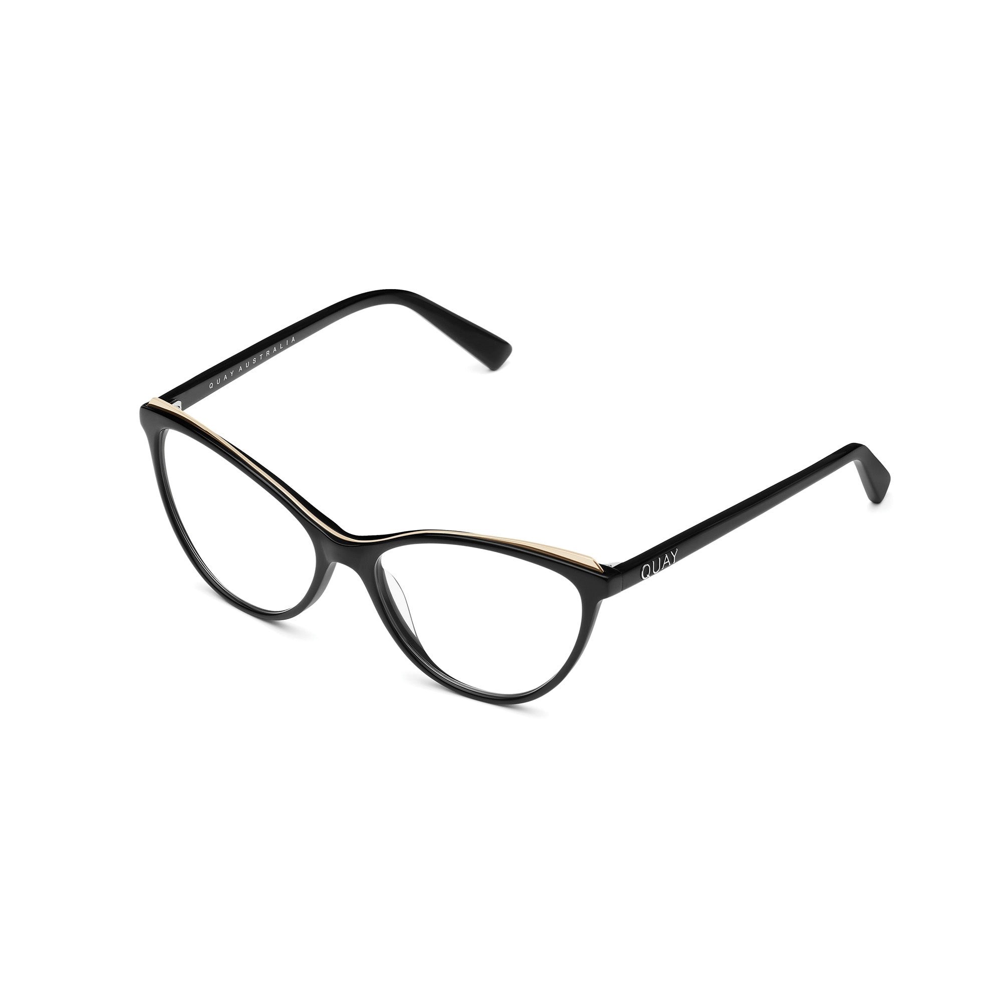 Black / Clear Rx Quay PLEASE ADVISE RX Unisex Glasses | HVFSY-3859