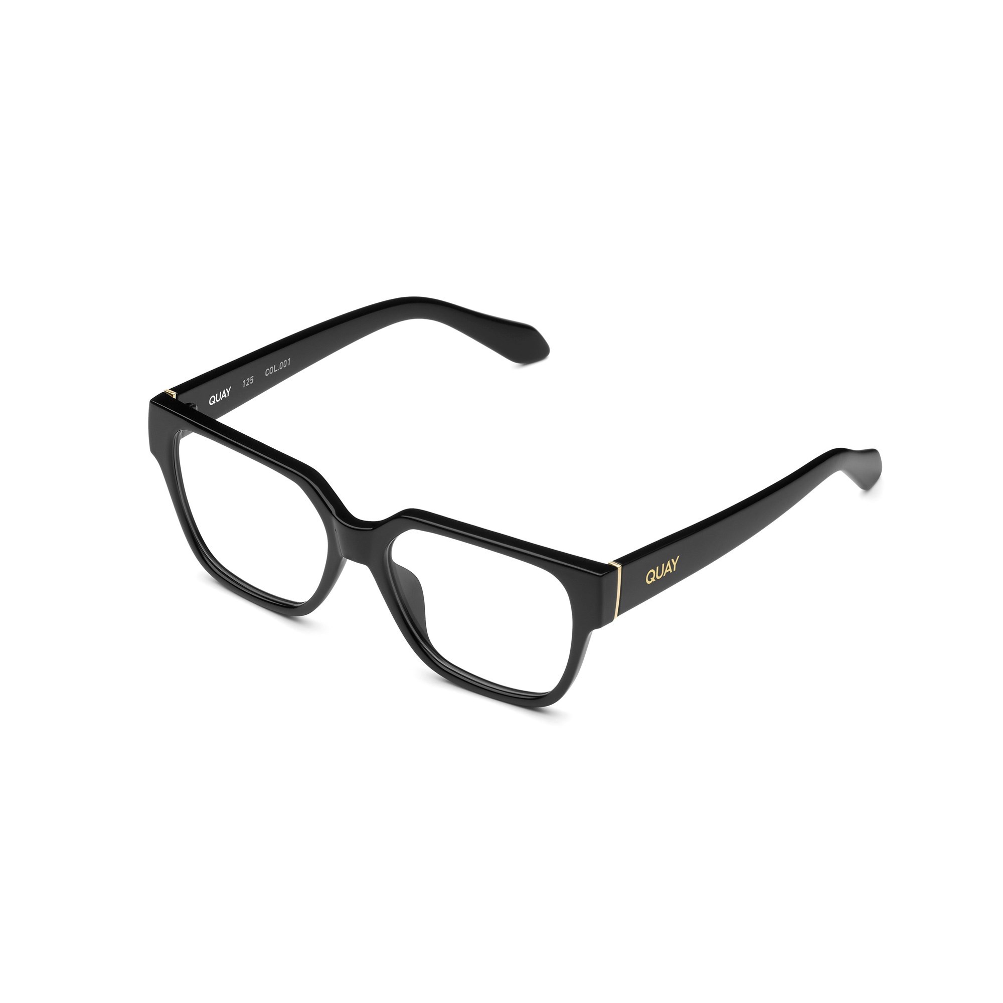 Black / Clear Rx Quay PSA RX Unisex Glasses | DZFYK-3017