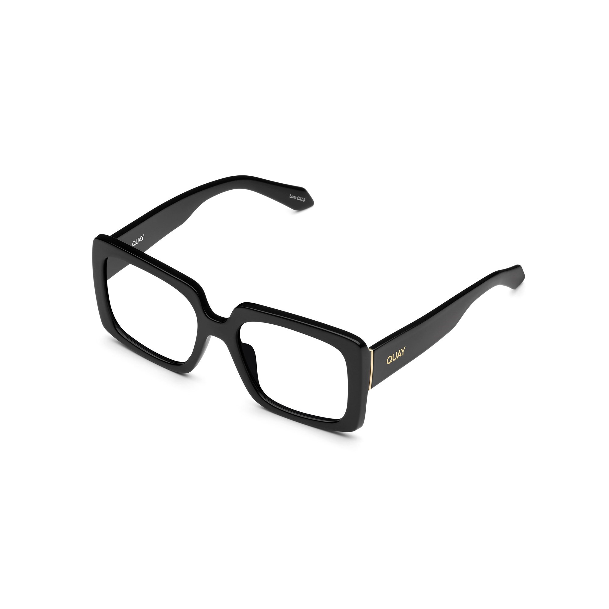 Black / Clear Rx Quay TOTAL VIBE RX Unisex Glasses | HMWBS-8620