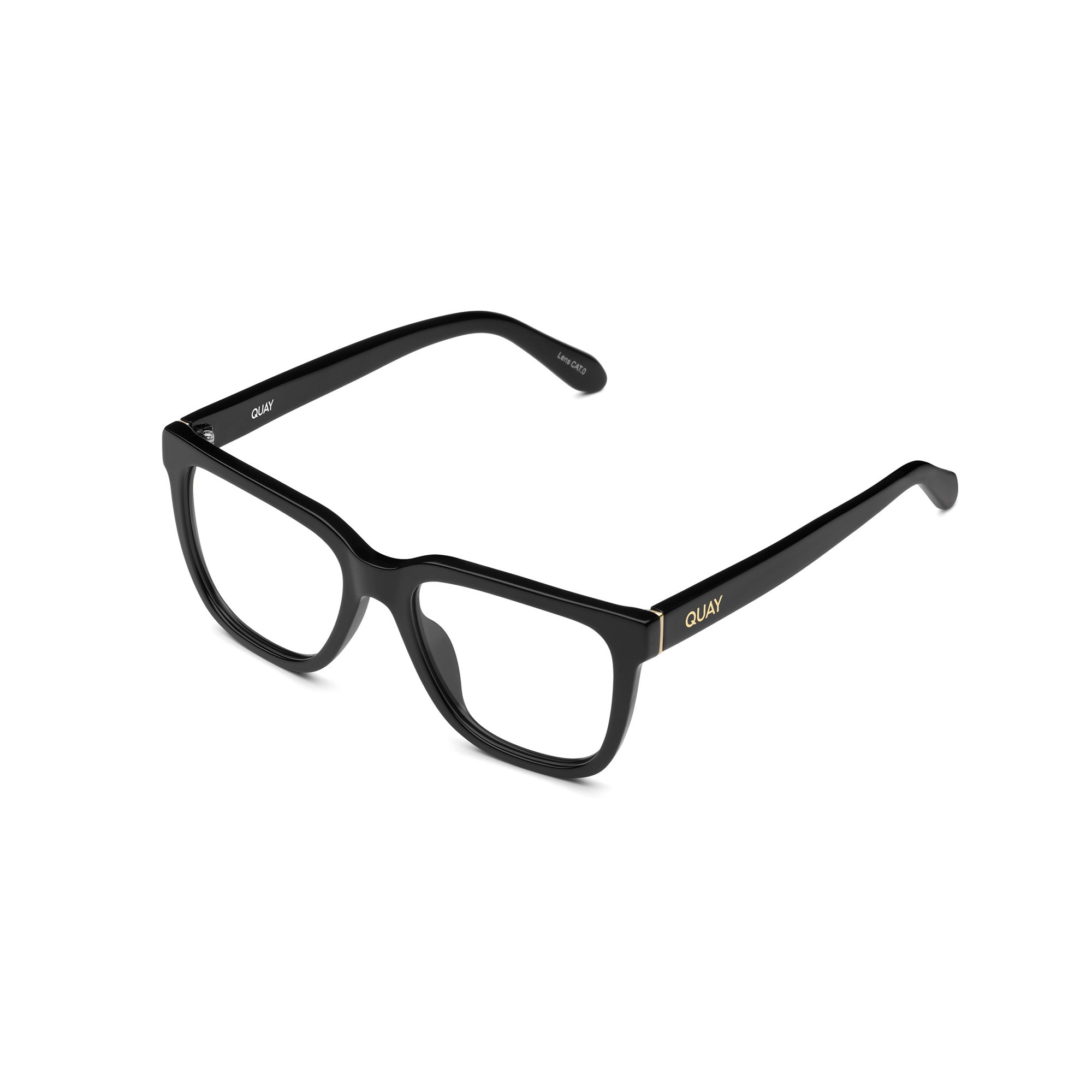 Black / Clear Rx Quay WIRED STANDARD RX Unisex Glasses | WFNIR-5837