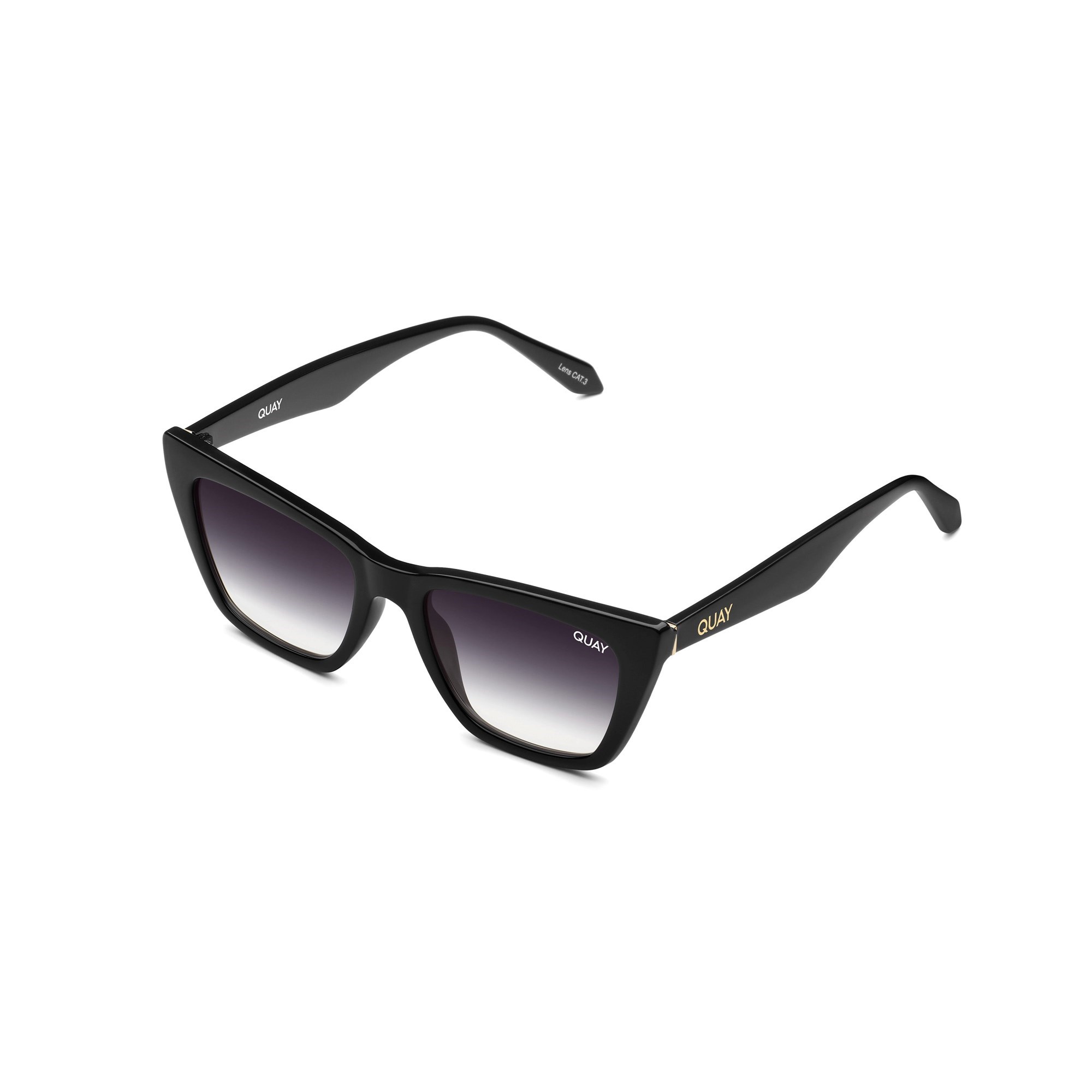 Black / Fade Quay CALL THE SHOTS Women's Sunglasses | BJQWR-6213