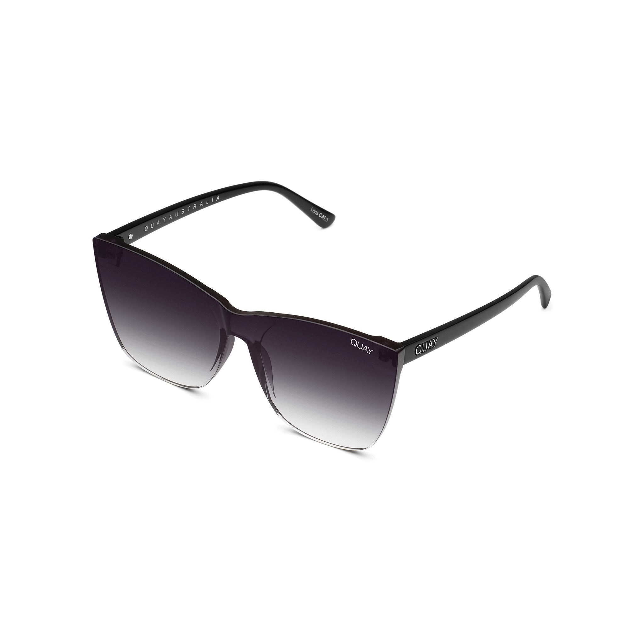 Black / Fade Quay COME THRU Women's Sunglasses | EMZVB-3529