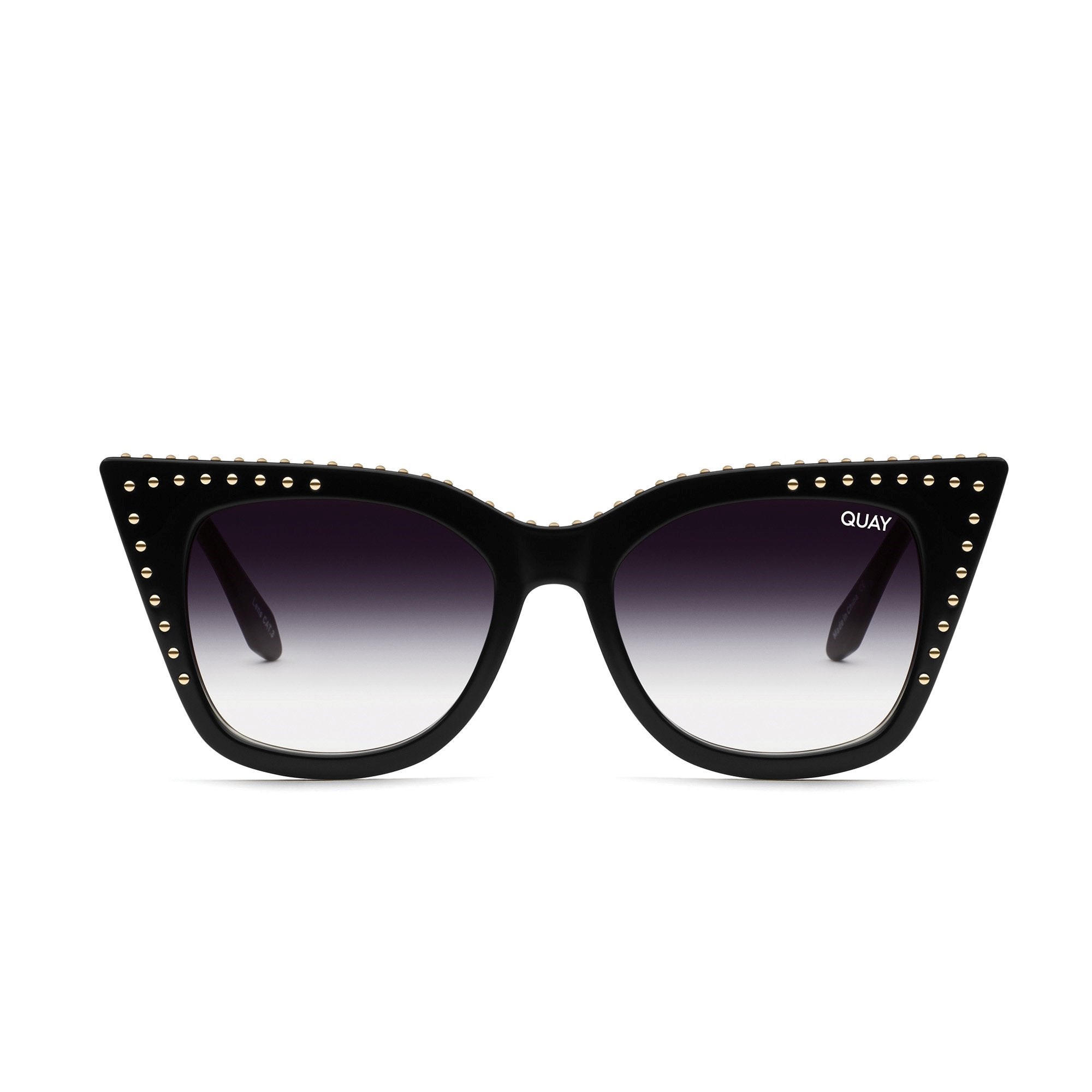 Black / Fade Quay HARPER STUDDED Women\'s Sunglasses | XTOKB-8796