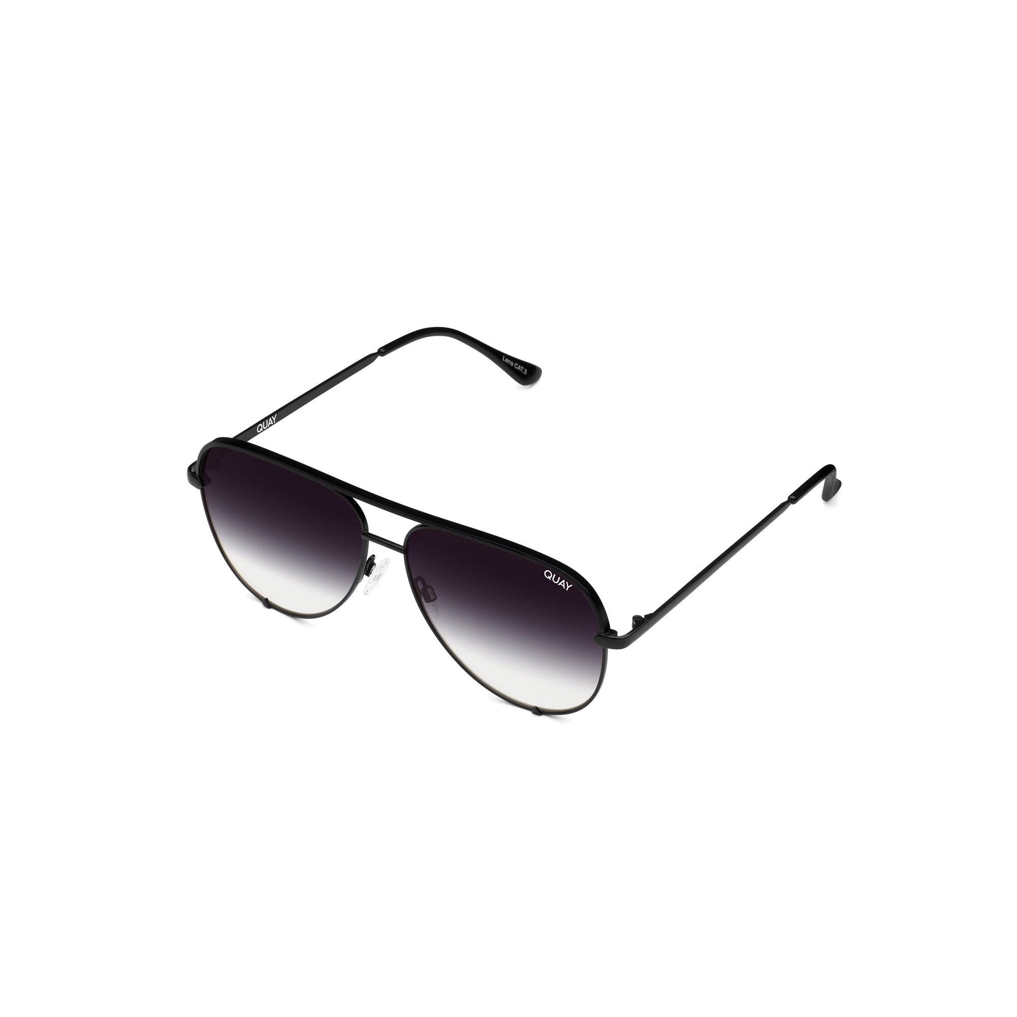 Black / Fade Quay HIGH KEY MINI Men's Sunglasses | MWTDF-4531