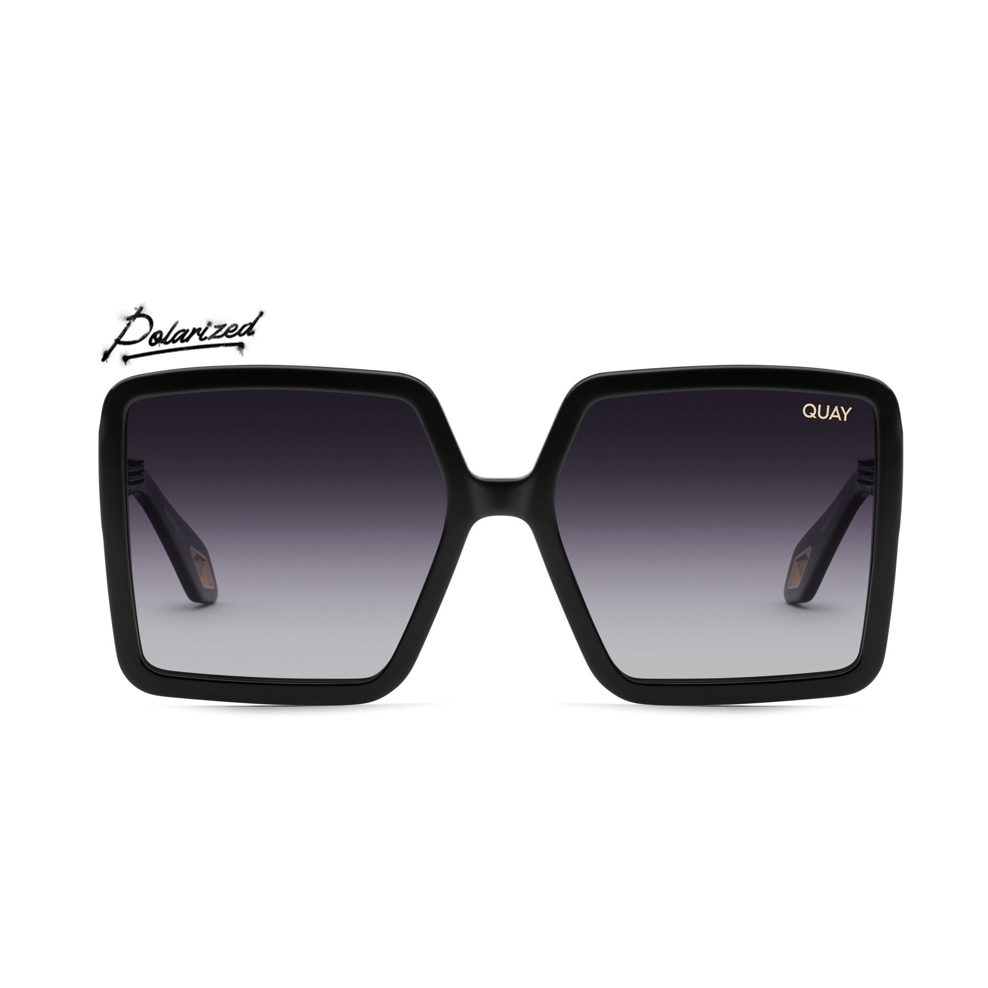 Black / Smoke Polarized Quay ALMOST READY Women\'s Sunglasses | EBPHK-9685