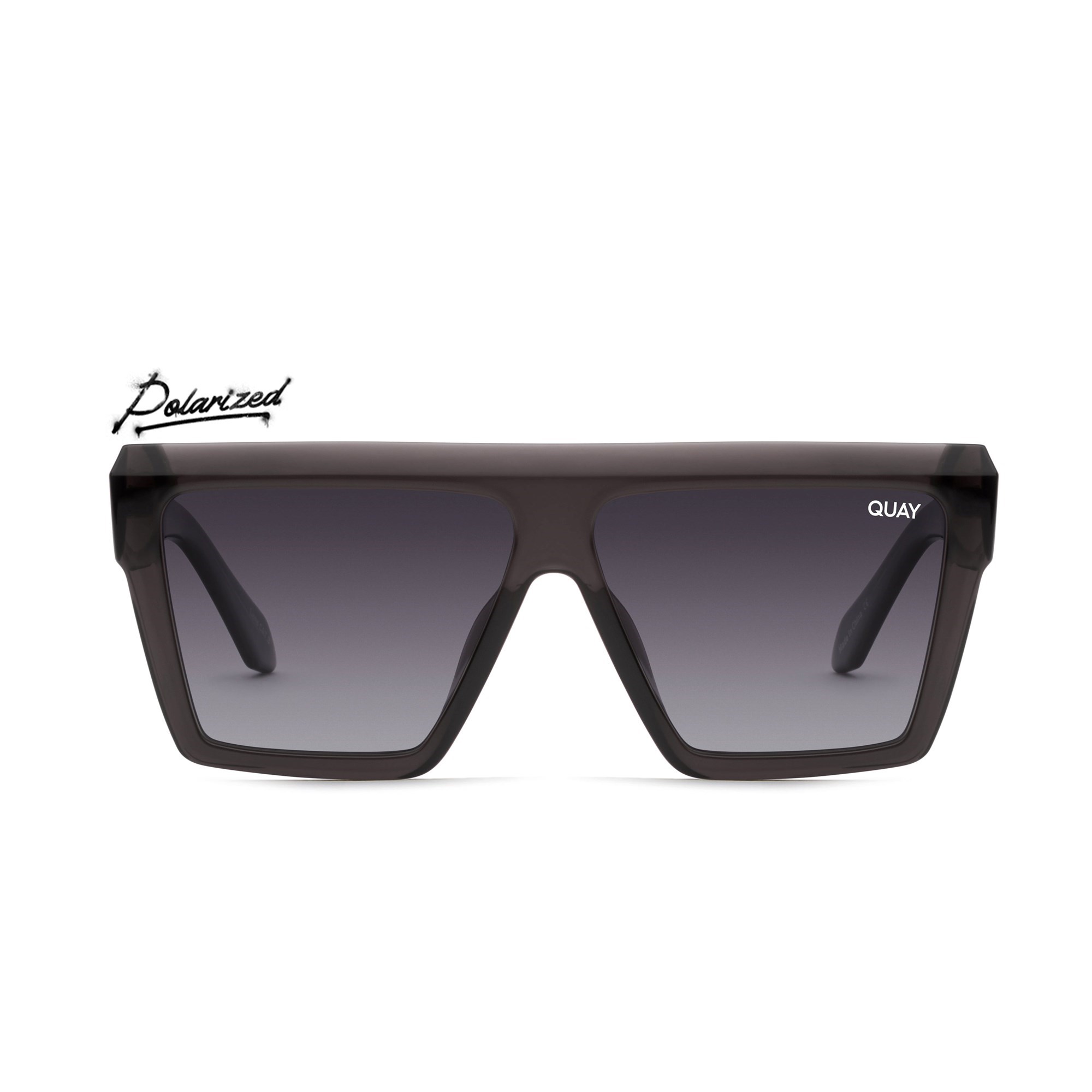 Black / Smoke Polarized Quay BASE LINE Men\'s Sunglasses | QFKSV-0398