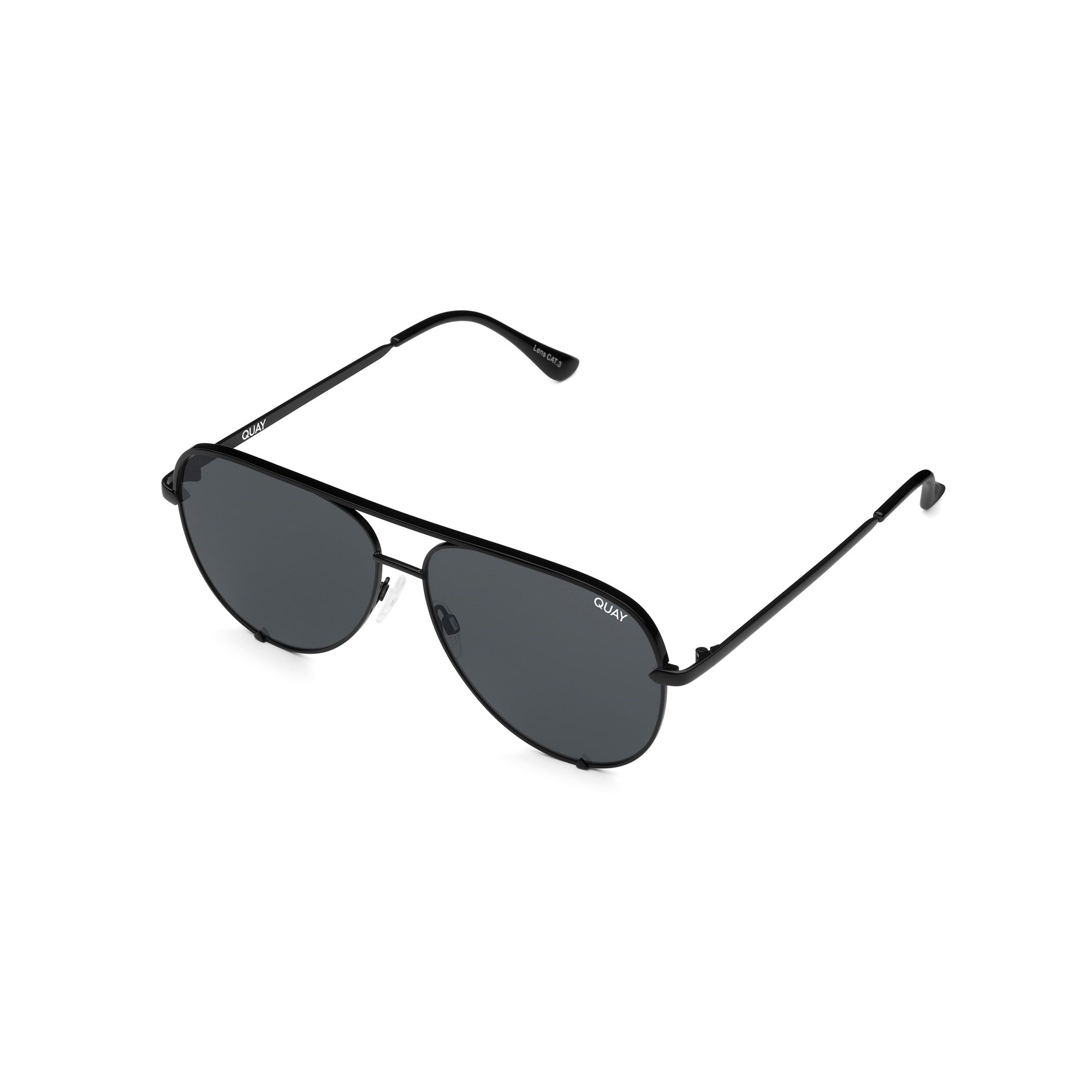 Black / Smoke Polarized Quay HIGH KEY Men's Sunglasses | WGMDQ-1709