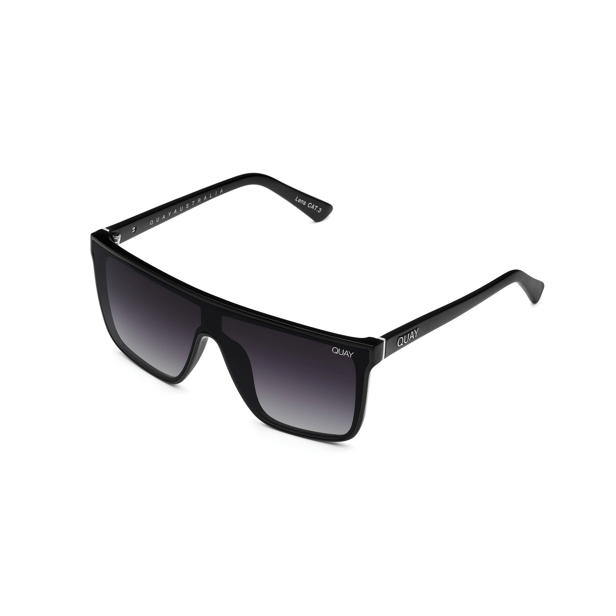 Black / Smoke Polarized Quay NIGHTFALL Women's Sunglasses | TBZKQ-8271