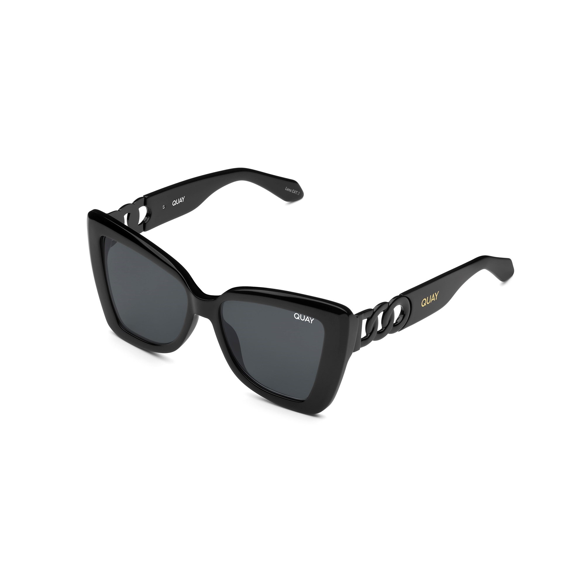 Black / Smoke Quay CHAIN REACTION Women\'s Sunglasses | IXYMJ-5086