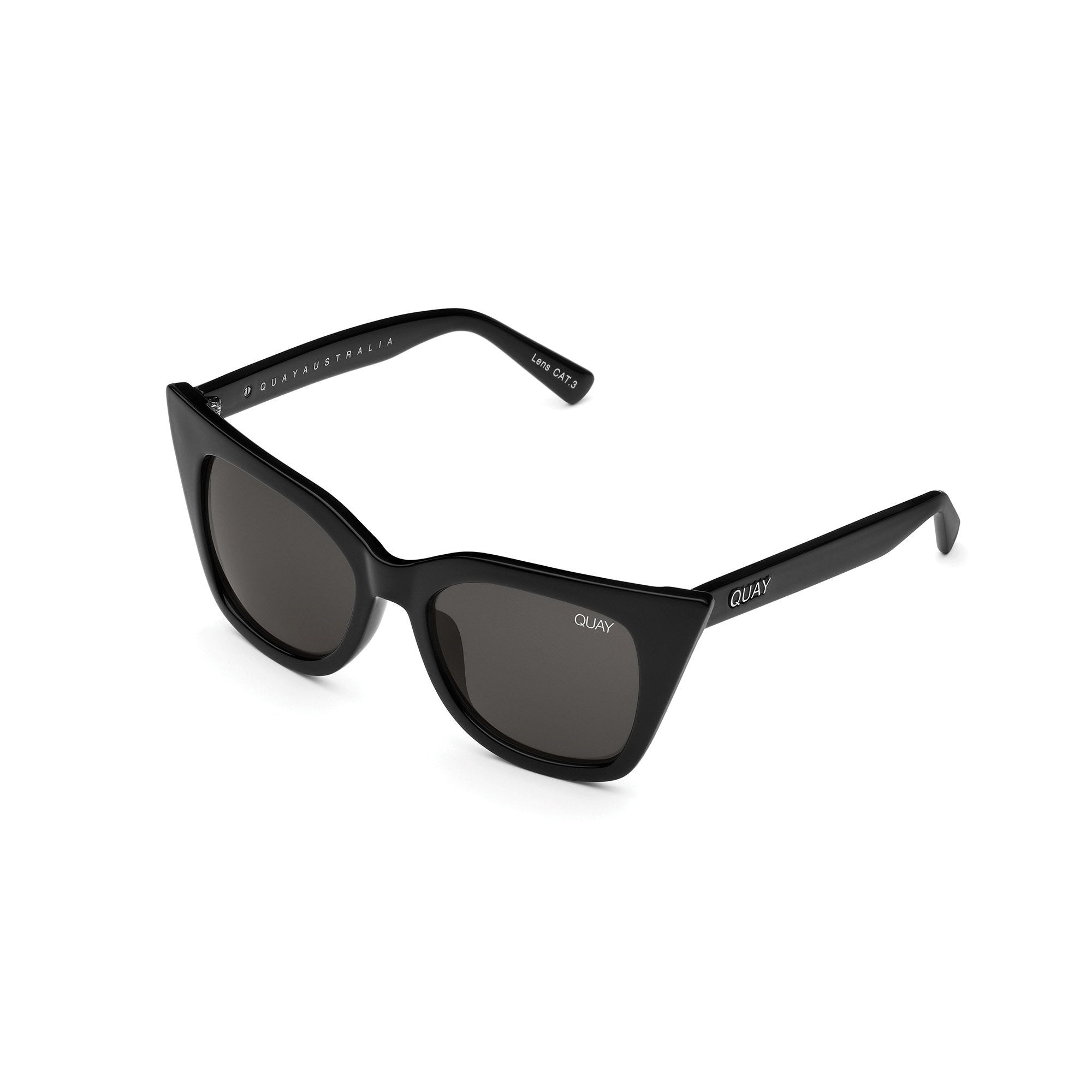 Black / Smoke Quay HARPER Women's Sunglasses | ARMVX-5906