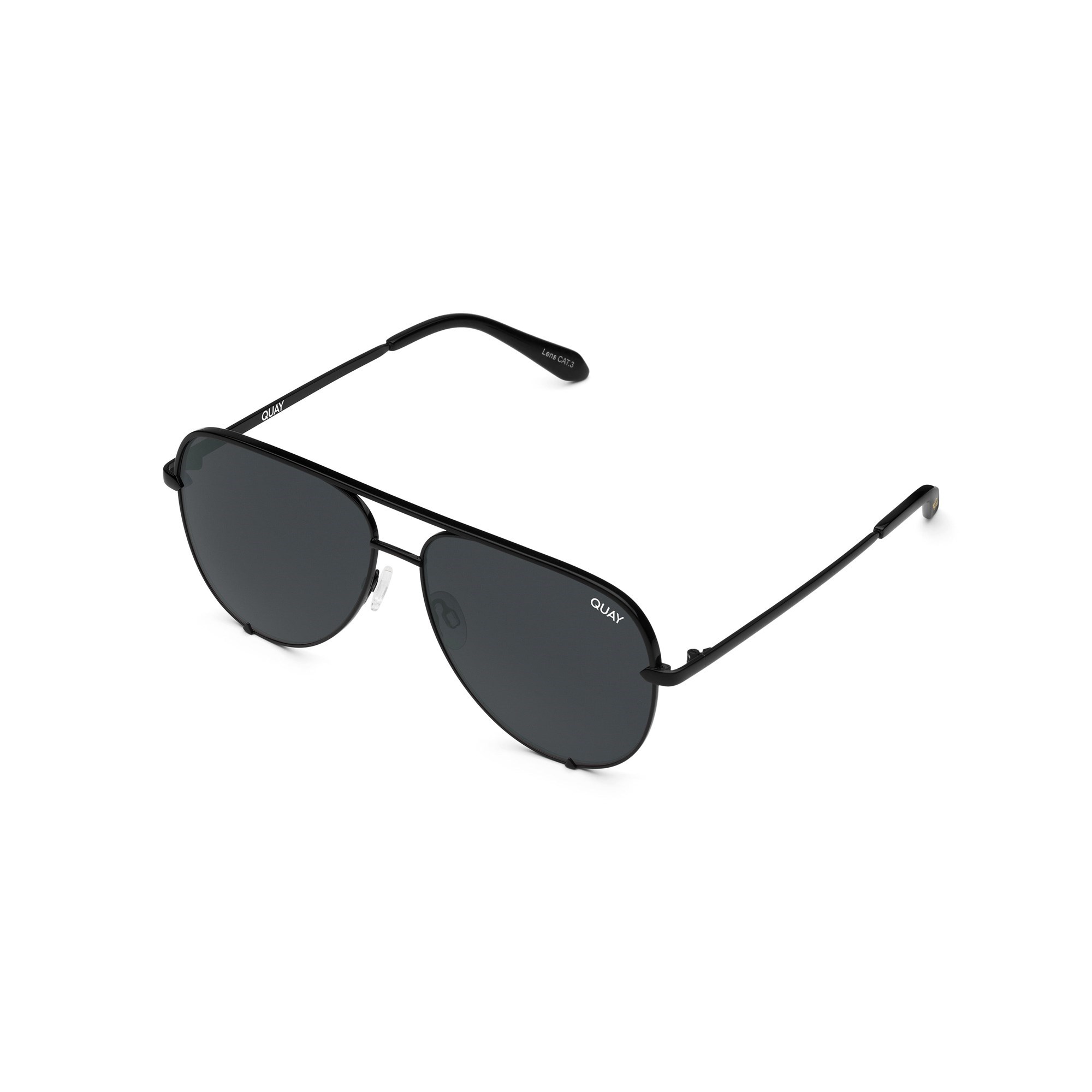 Black / Smoke Quay HIGH KEY MINI Men's Sunglasses | YPXQL-3725