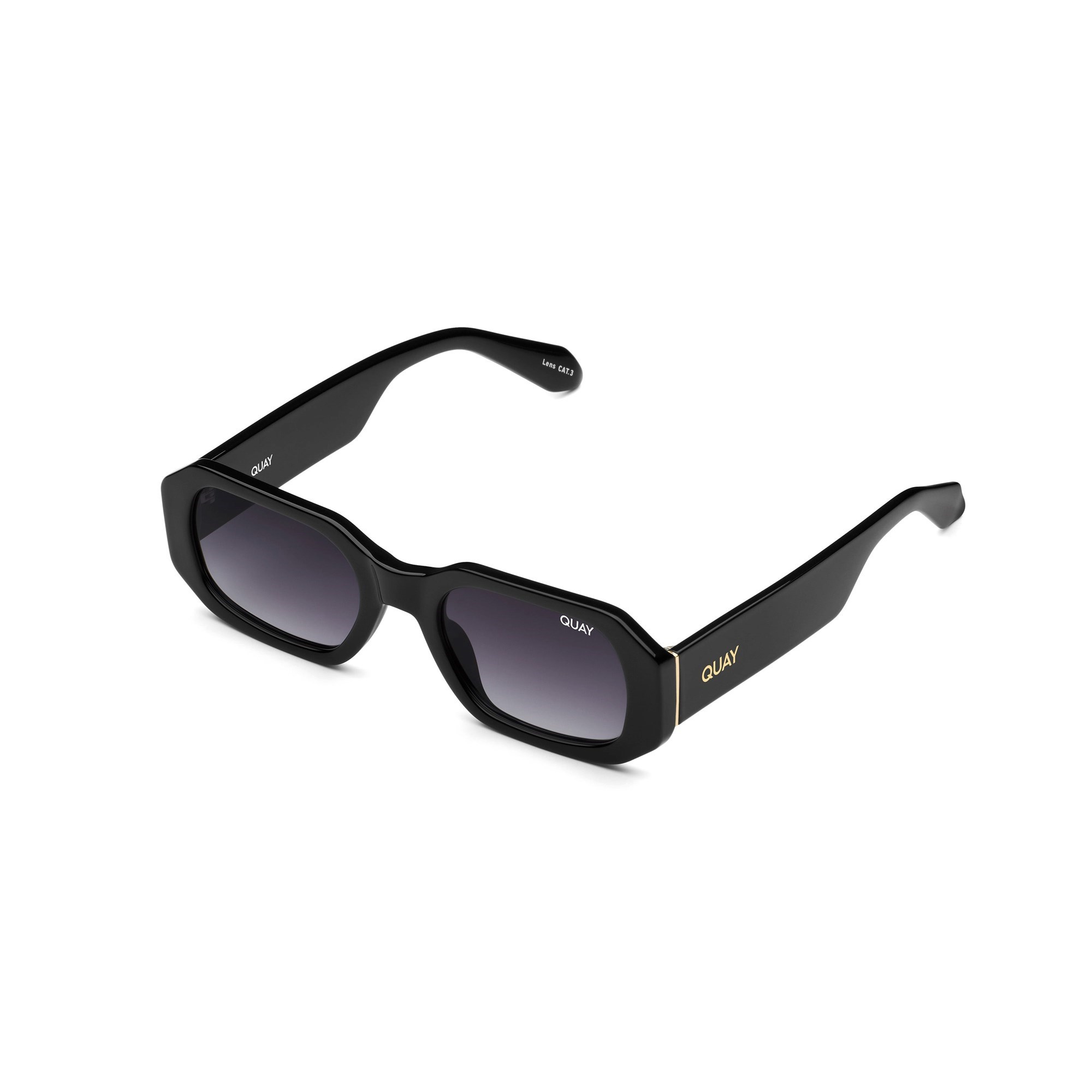 Black / Smoke Quay HYPED UP Men's Sunglasses | SFCBV-9053