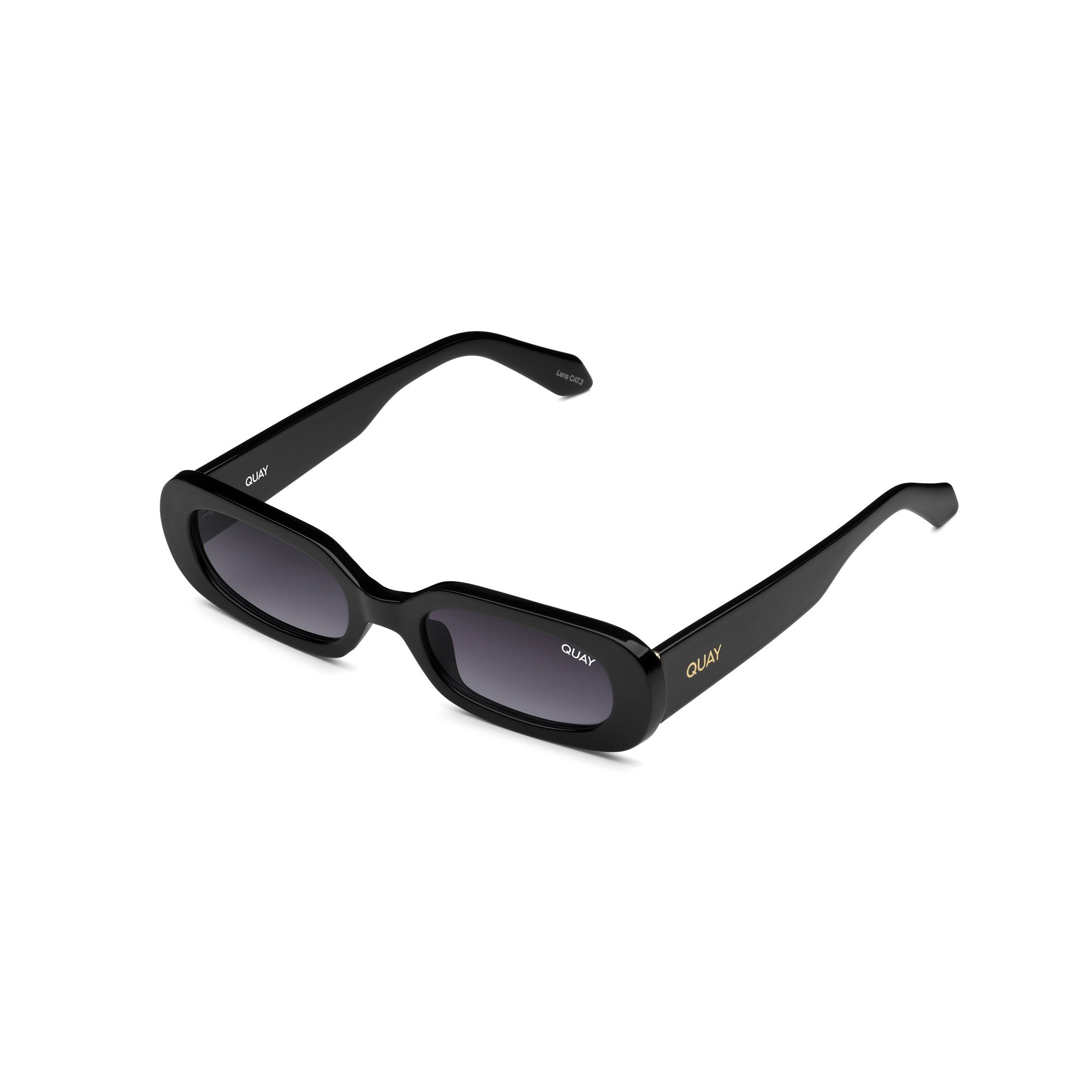 Black / Smoke Quay SO SERIOUS Women's Sunglasses | UCPXF-7026