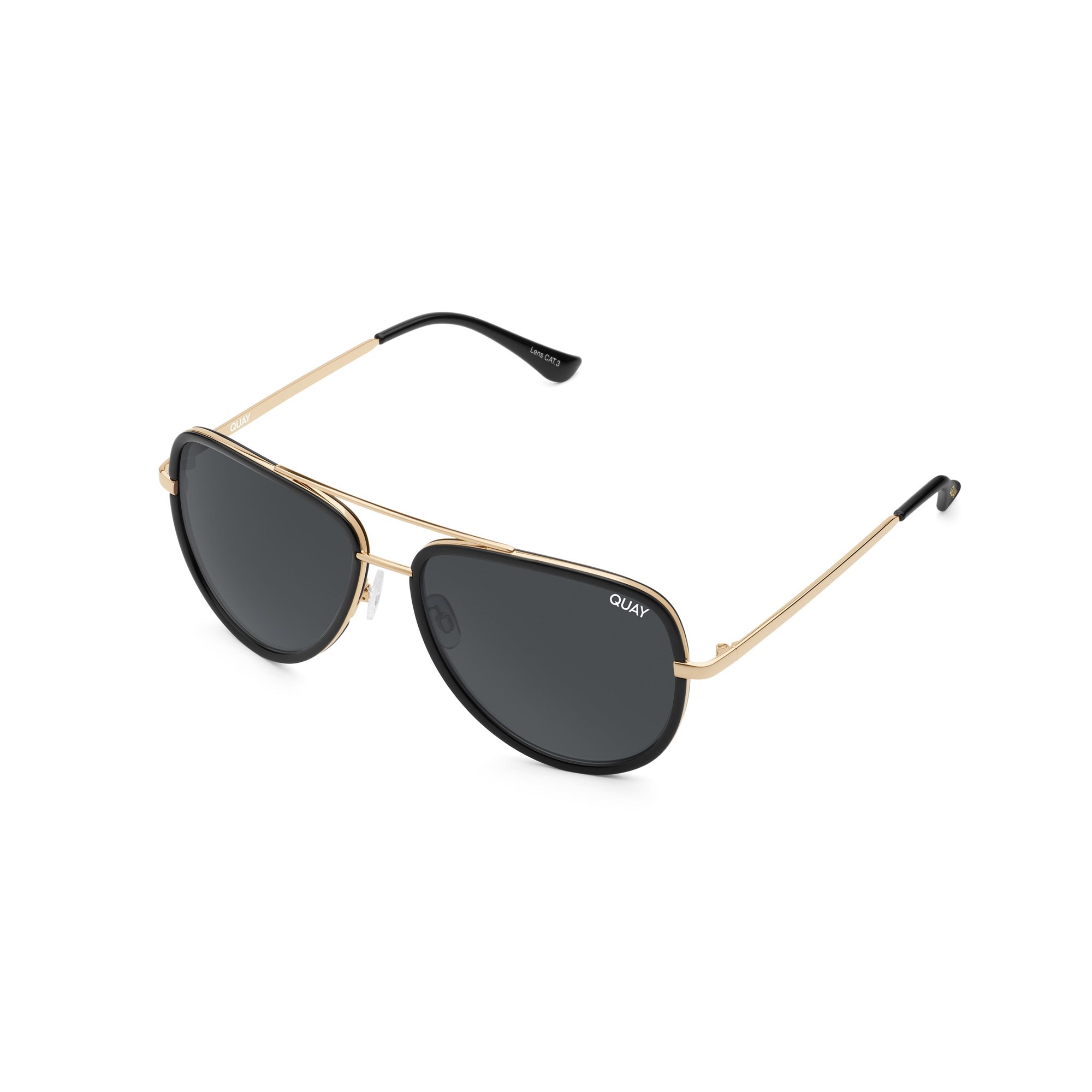 Black / Smoke Rx Quay ALL IN MINI RX Unisex Prescription Sunglasses | FUVST-3470