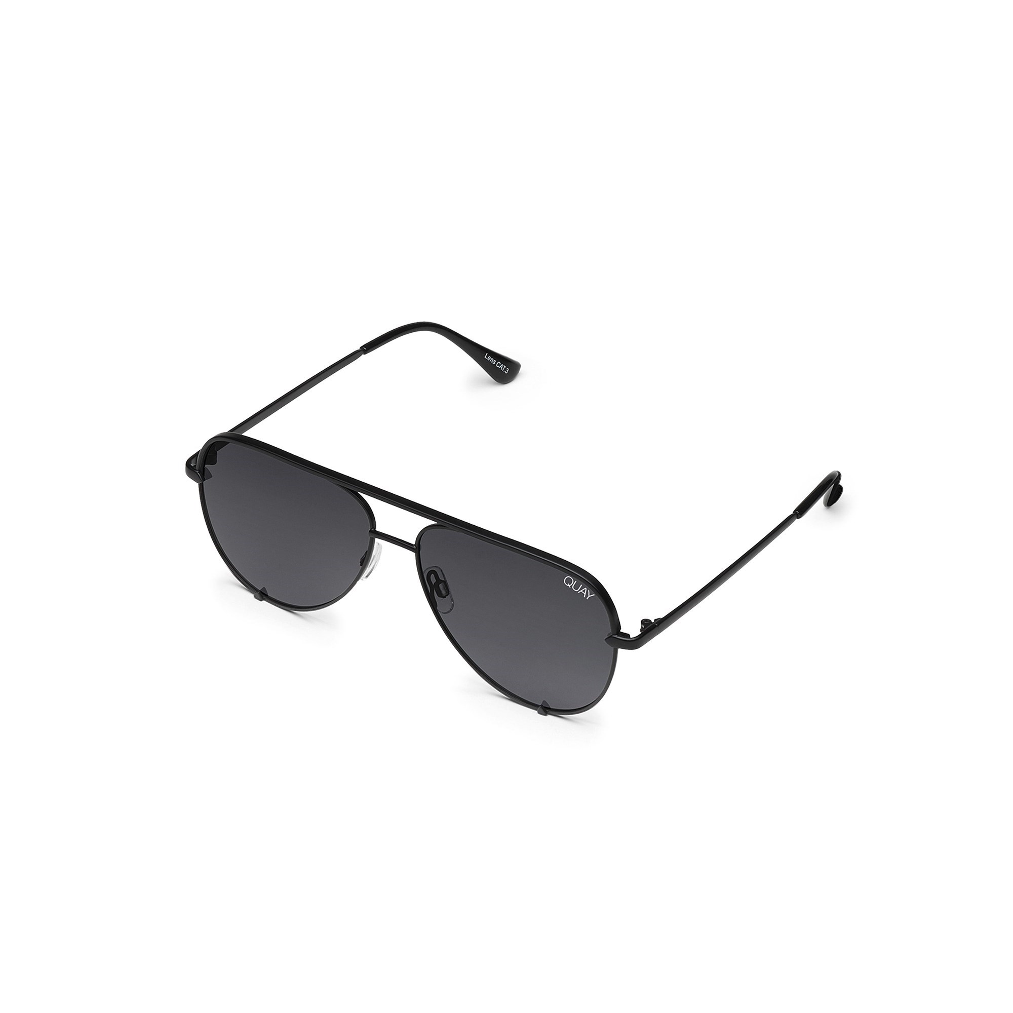 Black / Smoke Rx Quay HIGH KEY MICRO RX Unisex Prescription Sunglasses | FOTDI-5047