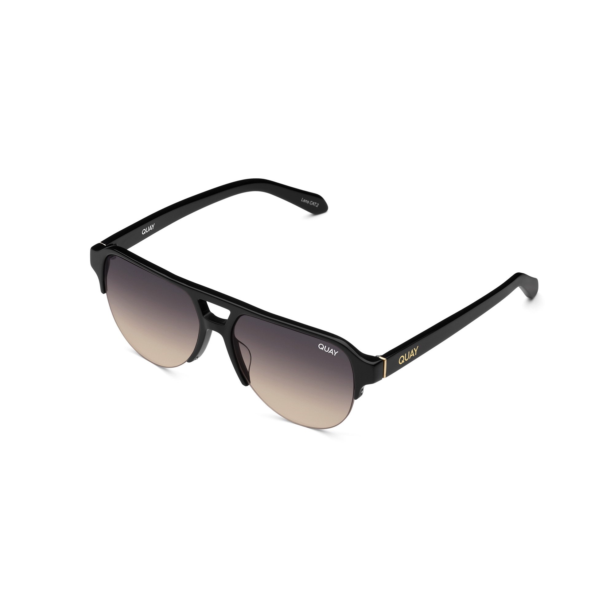 Black / Smoke Tan Quay INTO IT Men's Sunglasses | WTOUZ-6273