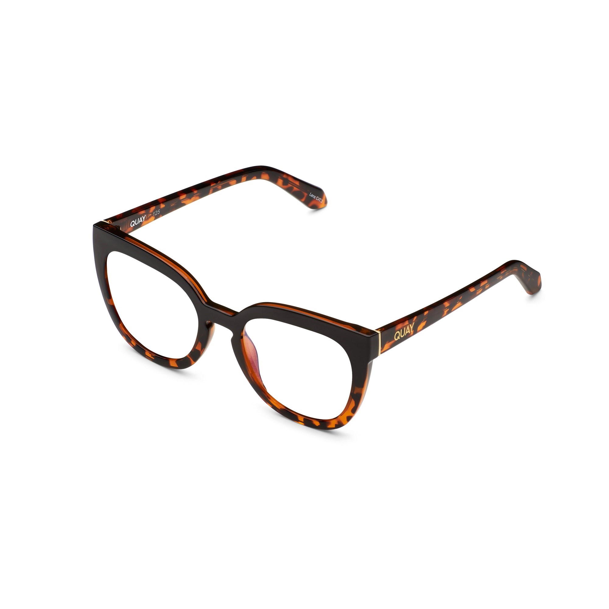 Black Tortoise / Clear Rx Quay NOOSA RX Unisex Glasses | HYAMB-9834