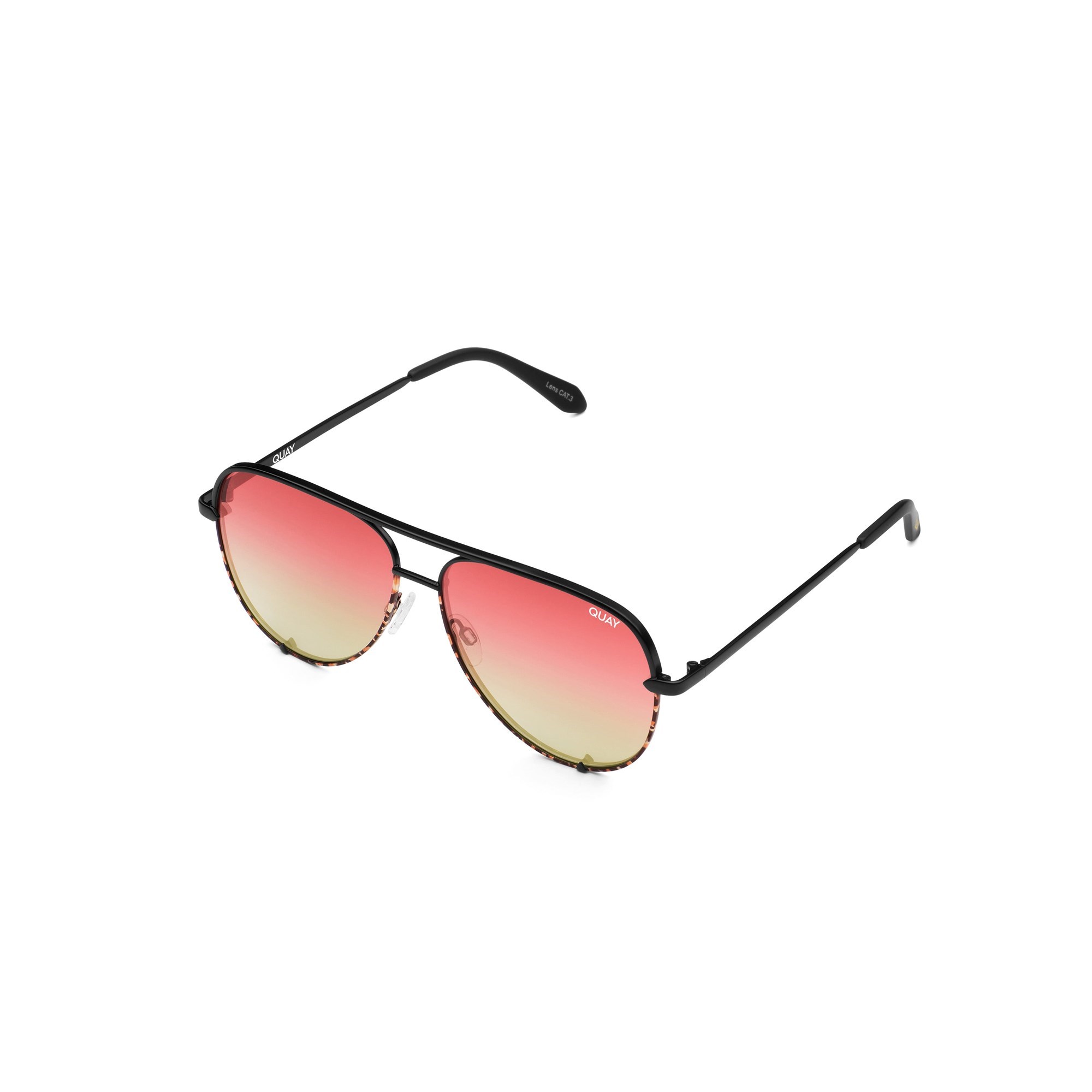 Black Tortoise / Coral Quay HIGH KEY MINI Women's Sunglasses | AZIVY-5890