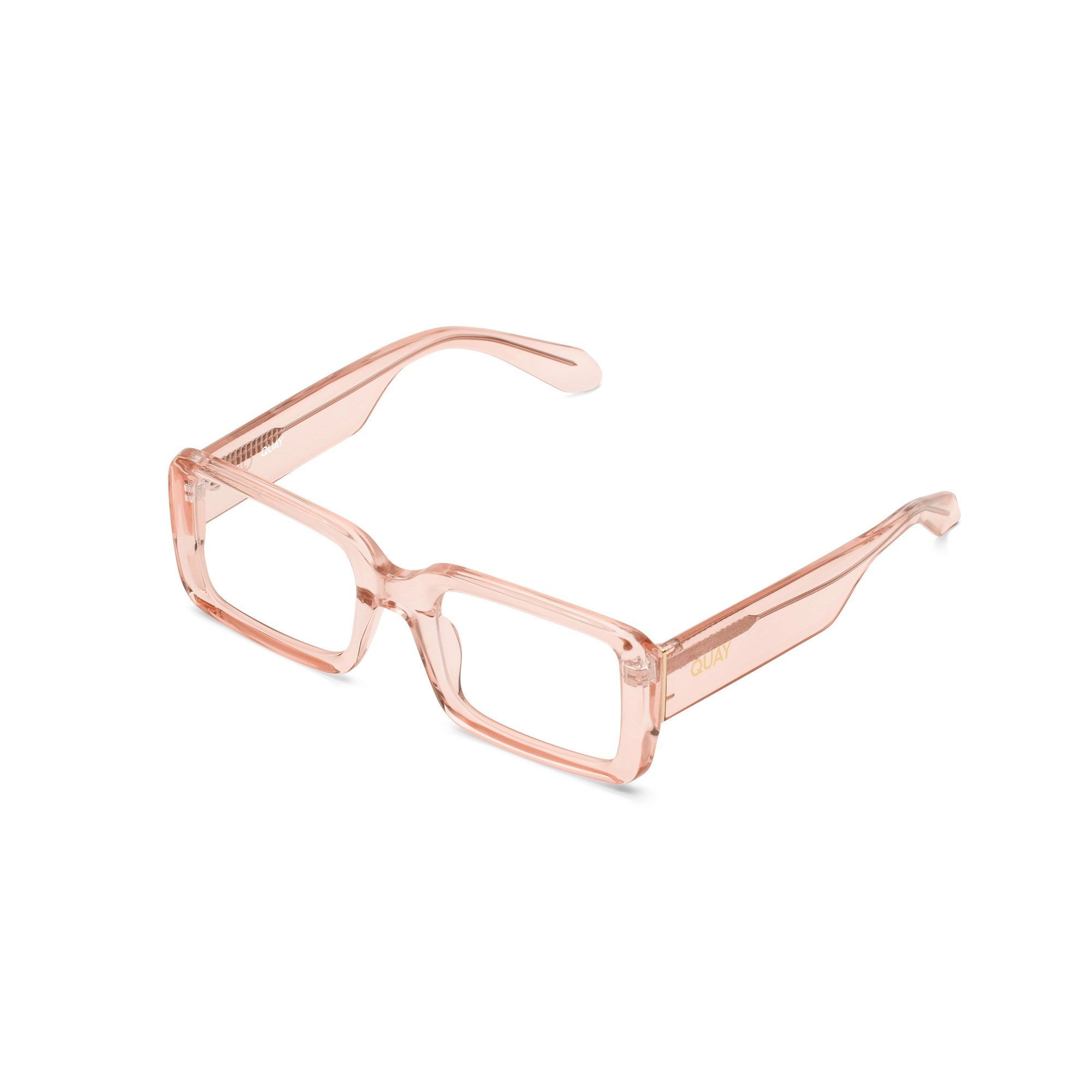 Champagne / Clear Rx Quay YADA YADA BEVEL RX Unisex Glasses | MASQT-3216