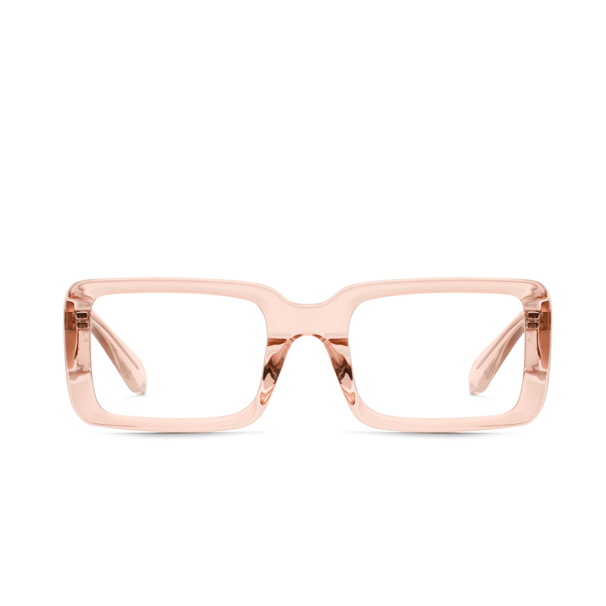 Champagne / Clear Rx Quay YADA YADA BEVEL RX Unisex Glasses | MASQT-3216