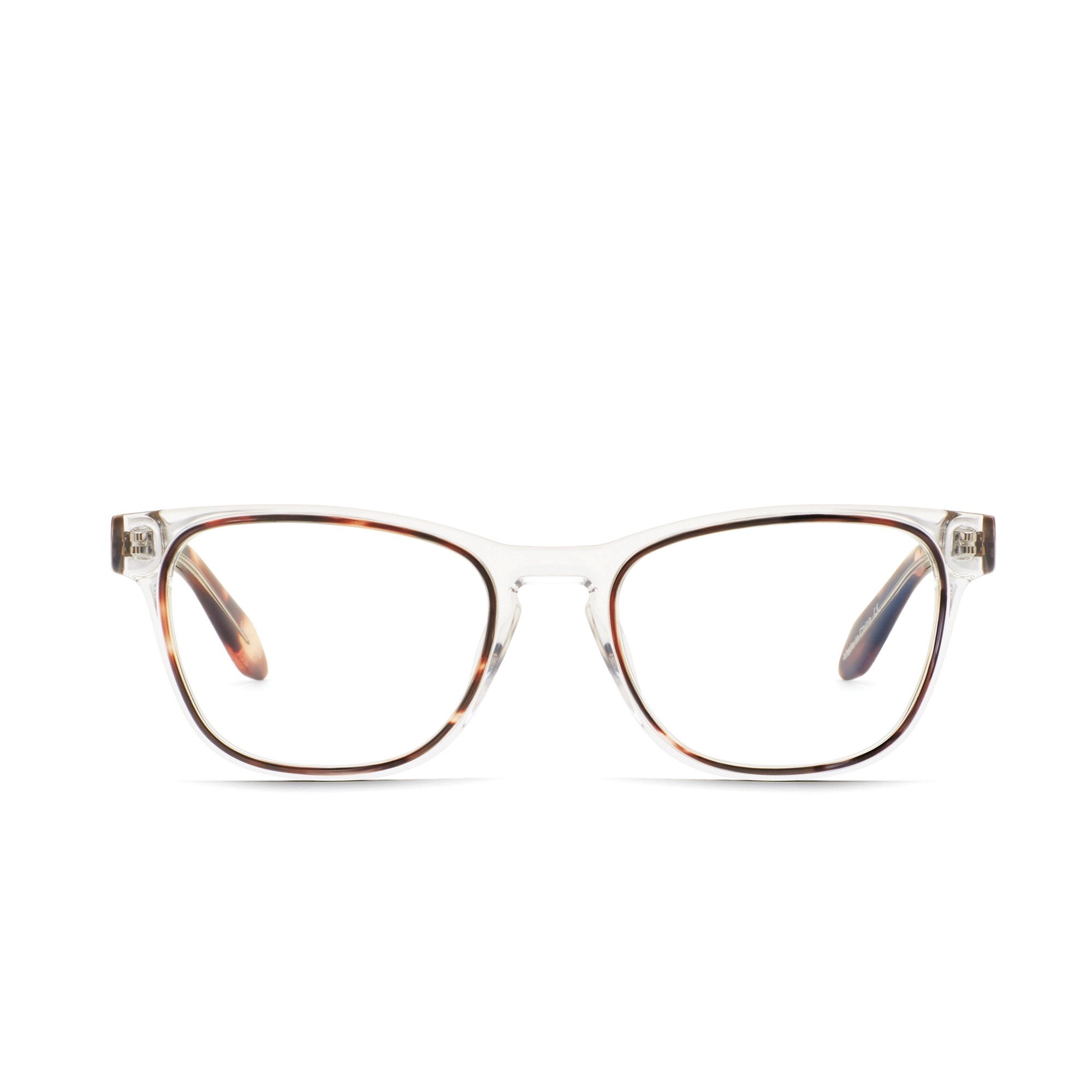 Clear Tortoise / Clear Rx Quay HARDWIRE TWO-TONE MINI RX Unisex Glasses | WHIGT-7859