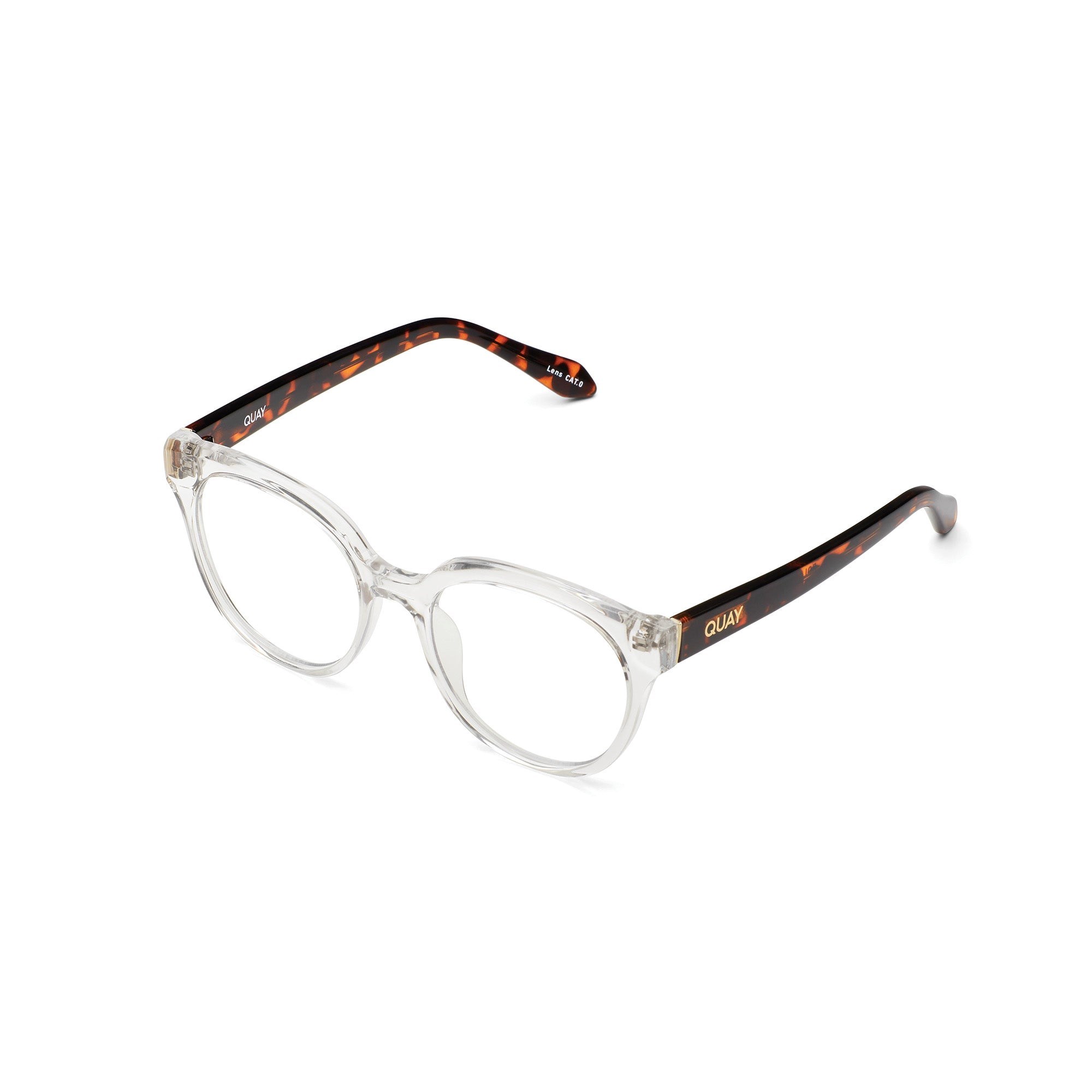 Clear Tortoise Temple / Clear Rx Quay FOLLOW BACK RX Unisex Glasses | LNMSG-9835