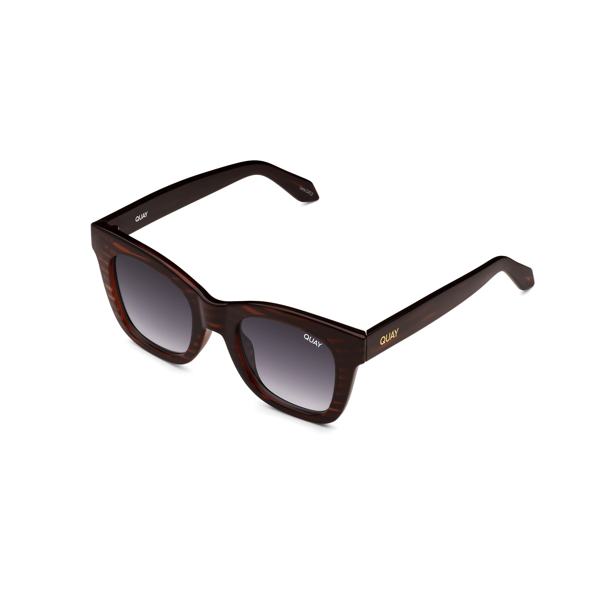 Espresso Stripe / Smoke Quay AFTER HOURS Women's Sunglasses | CLUDB-3021