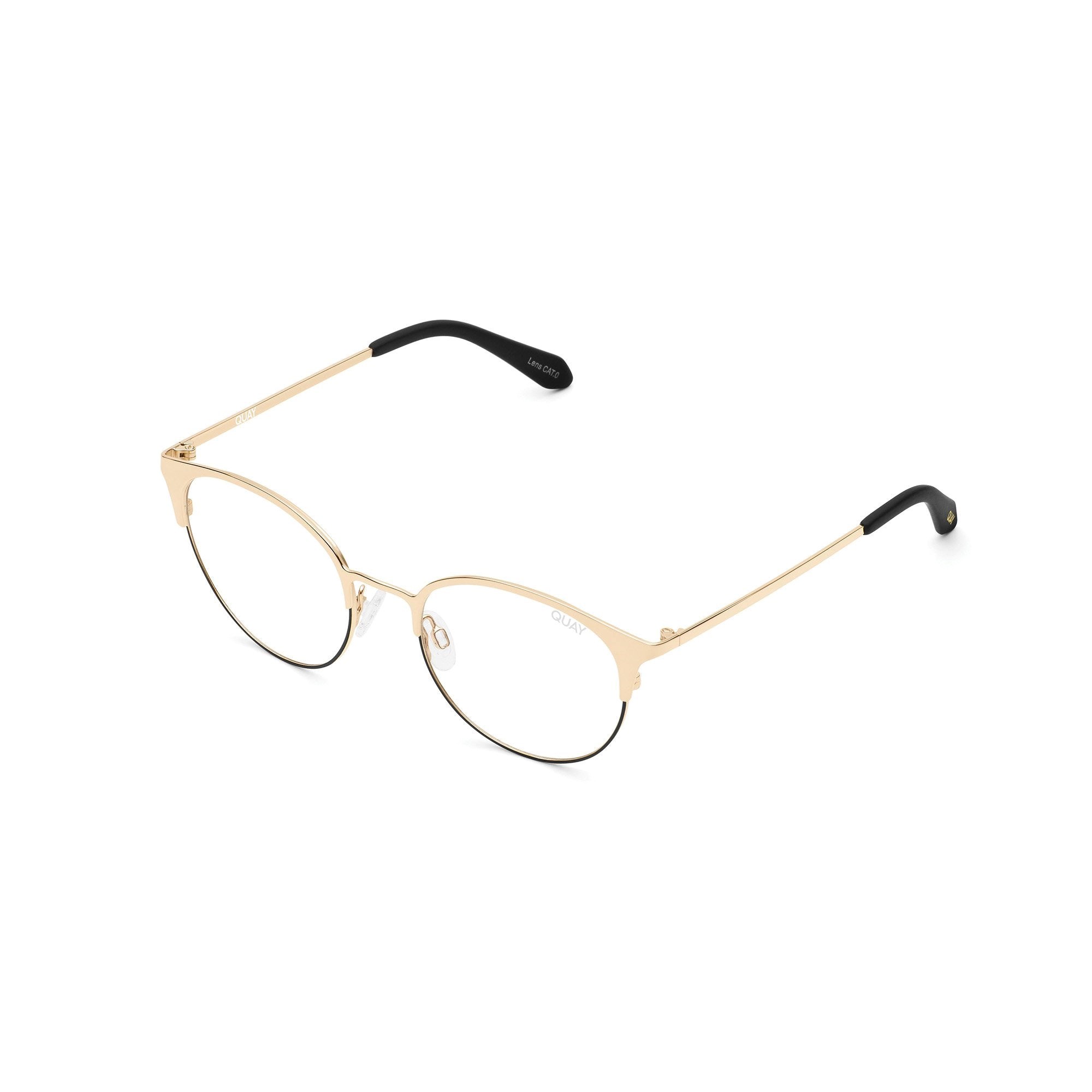 Gold Black / Clear Rx Quay MELTDOWN RX Unisex Glasses | VPEUX-9265