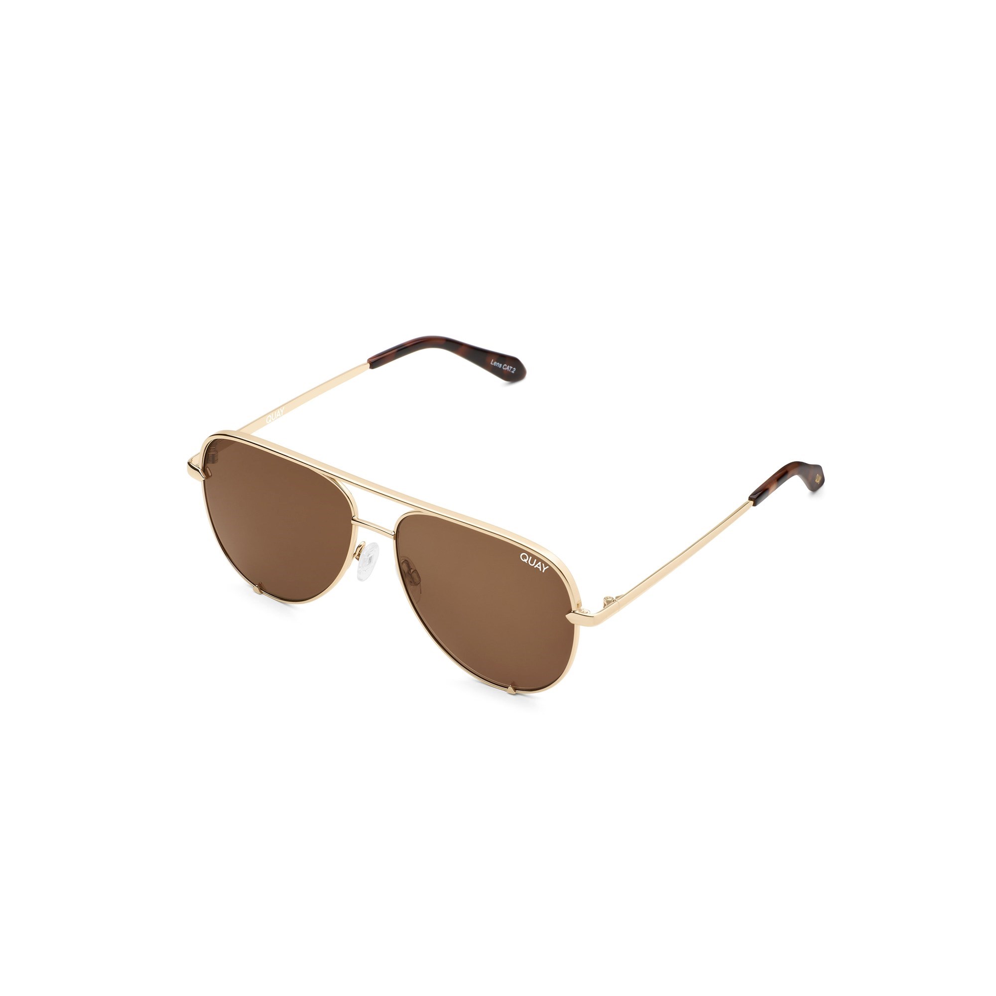 Gold / Brown Rx Quay HIGH KEY MICRO RX Women's Sunglasses | LVBIE-6542