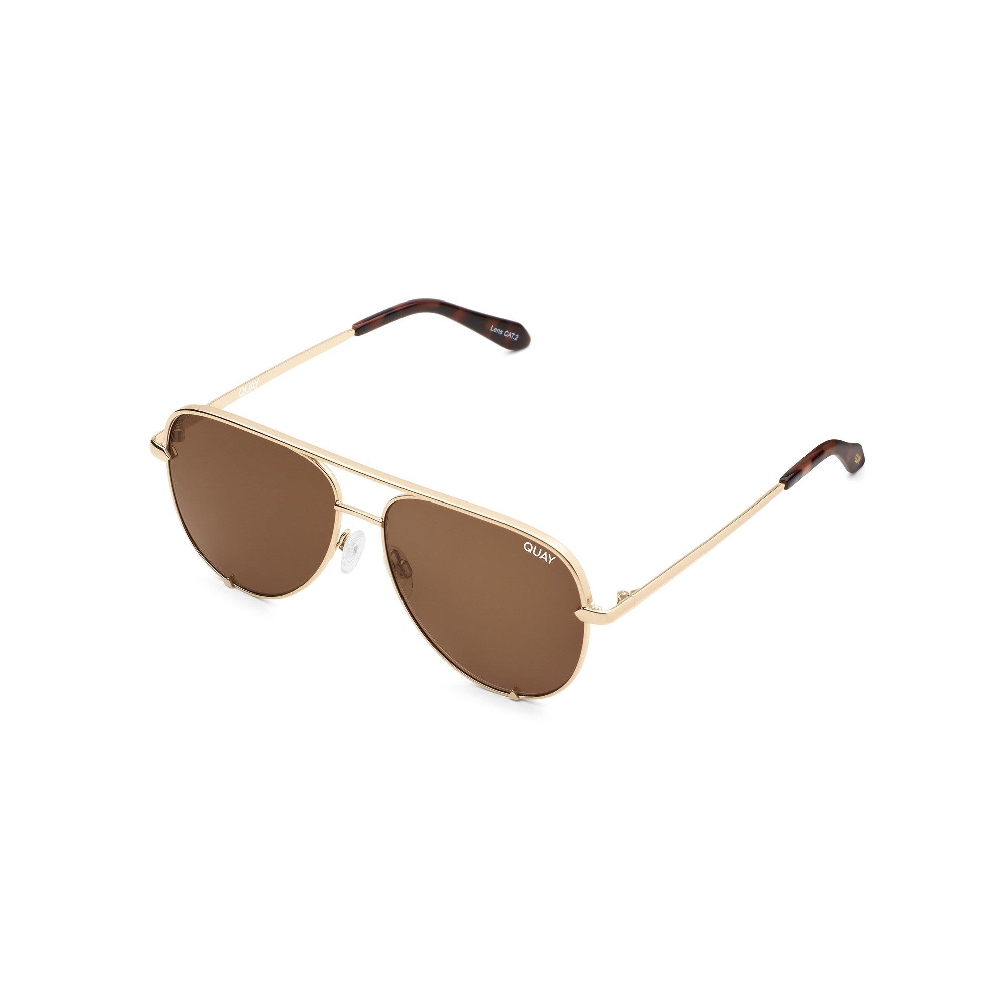 Gold / Brown Rx Quay HIGH KEY MINI RX Unisex Prescription Sunglasses | HTSYW-0417