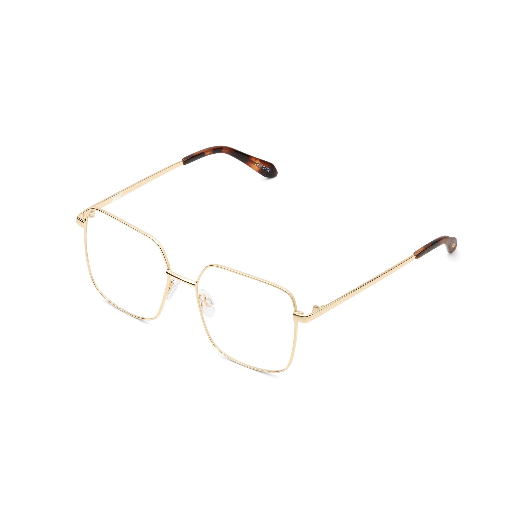 Gold / Clear Rx Quay EXTRA CREDIT RX Unisex Glasses | FQTUZ-1409