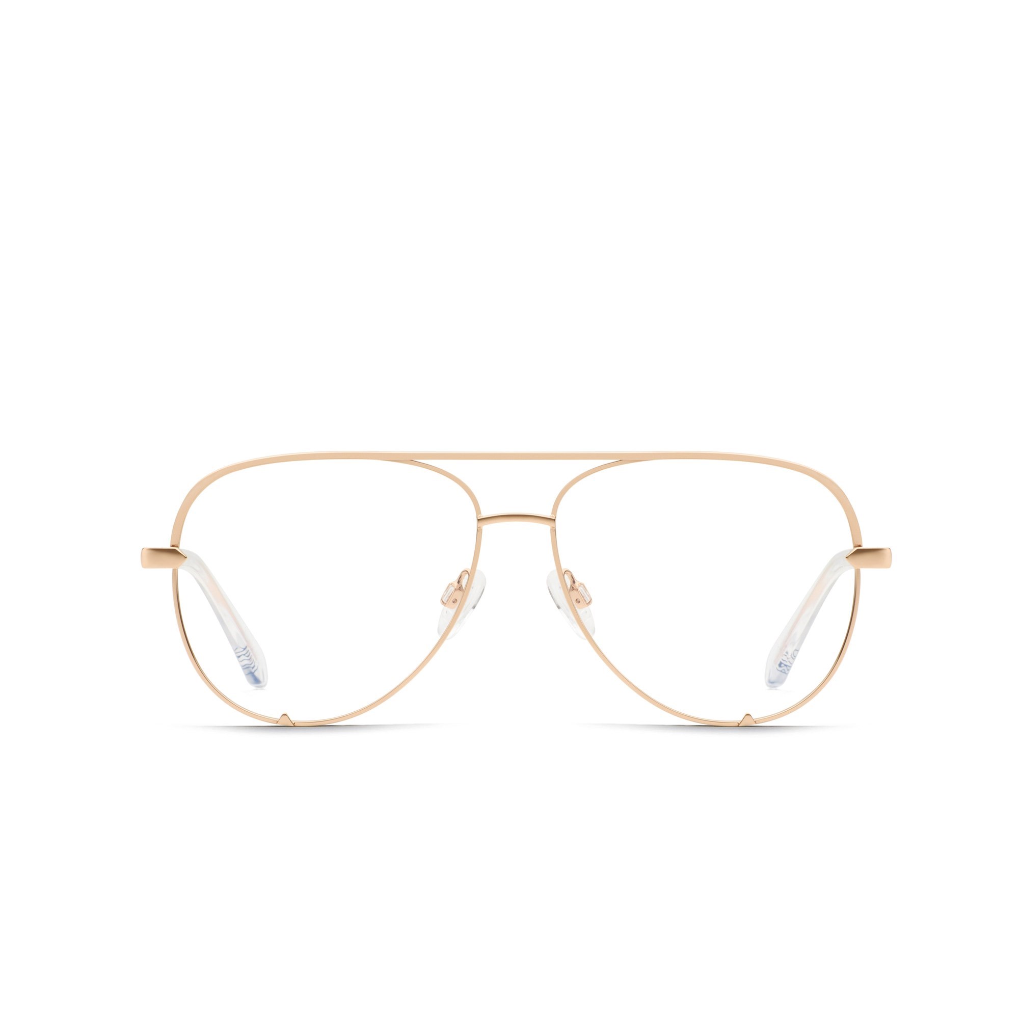 Gold / Clear Rx Quay HIGH KEY MICRO RX Unisex Glasses | SFHIA-2413