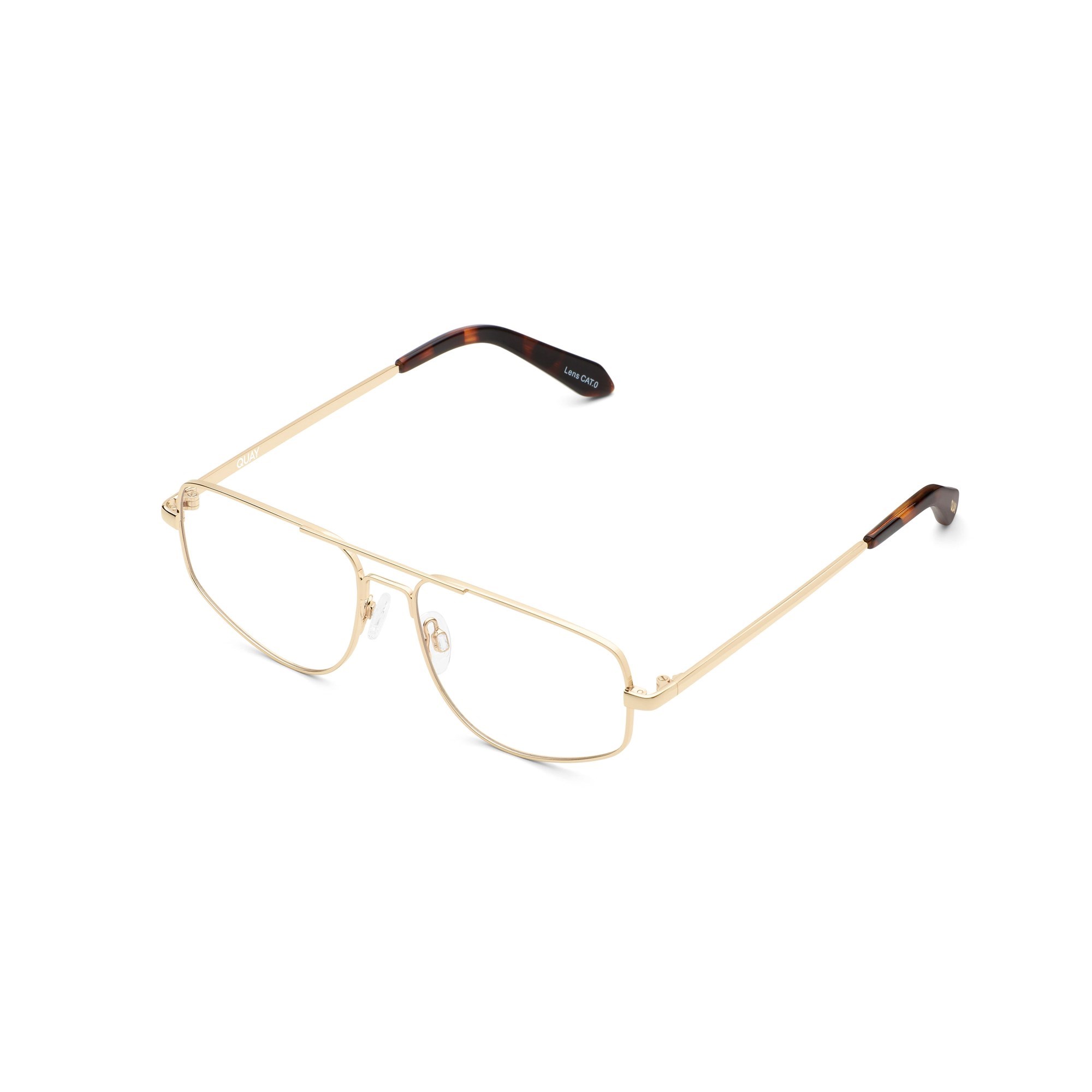 Gold / Clear Rx Quay INVITE ONLY RX Unisex Glasses | VCIQS-5149