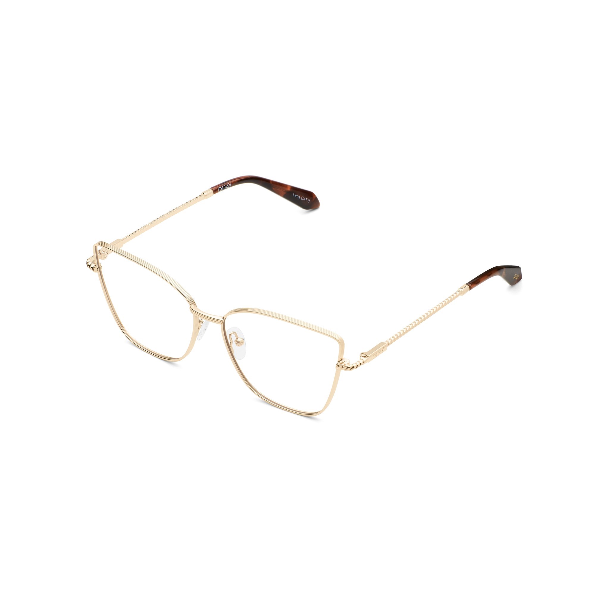 Gold / Clear Rx Quay SEND IT RX Unisex Glasses | XWCUY-4798