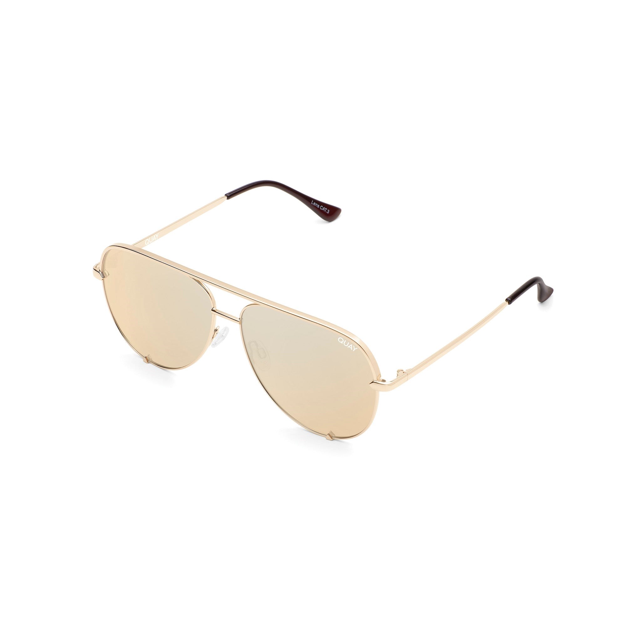 Gold / Gold Quay HIGH KEY Men's Sunglasses | XQOHY-0937