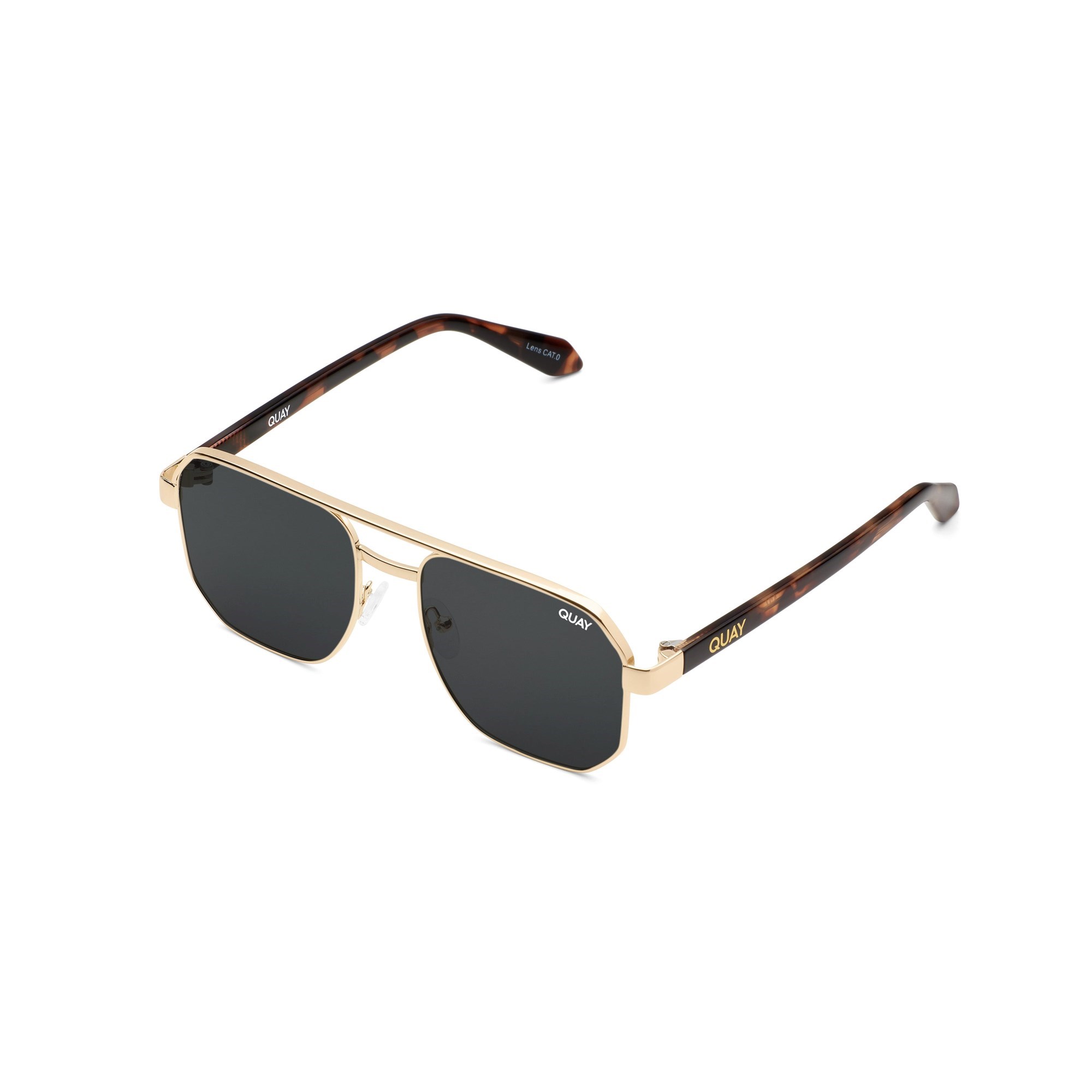 Gold Tortoise / Smoke Rx Quay TAKE IT BACK RX Unisex Prescription Sunglasses | QVMNH-9260