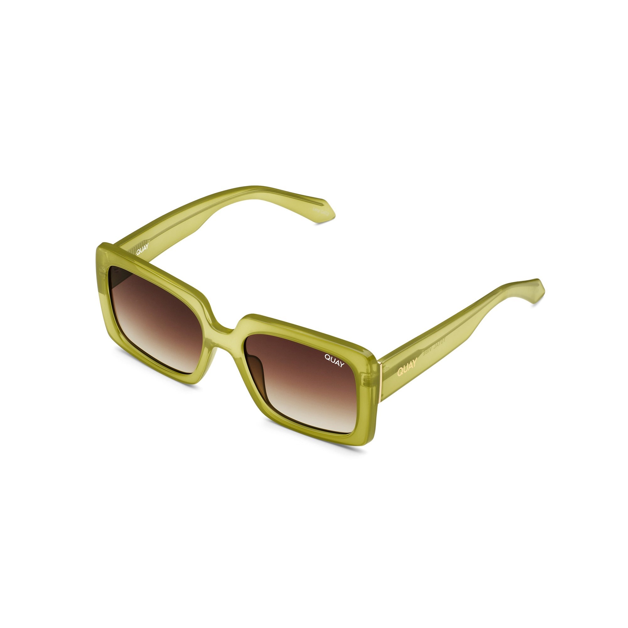 Green / Brown Quay TOTAL VIBE Women's Sunglasses | URNYO-1748