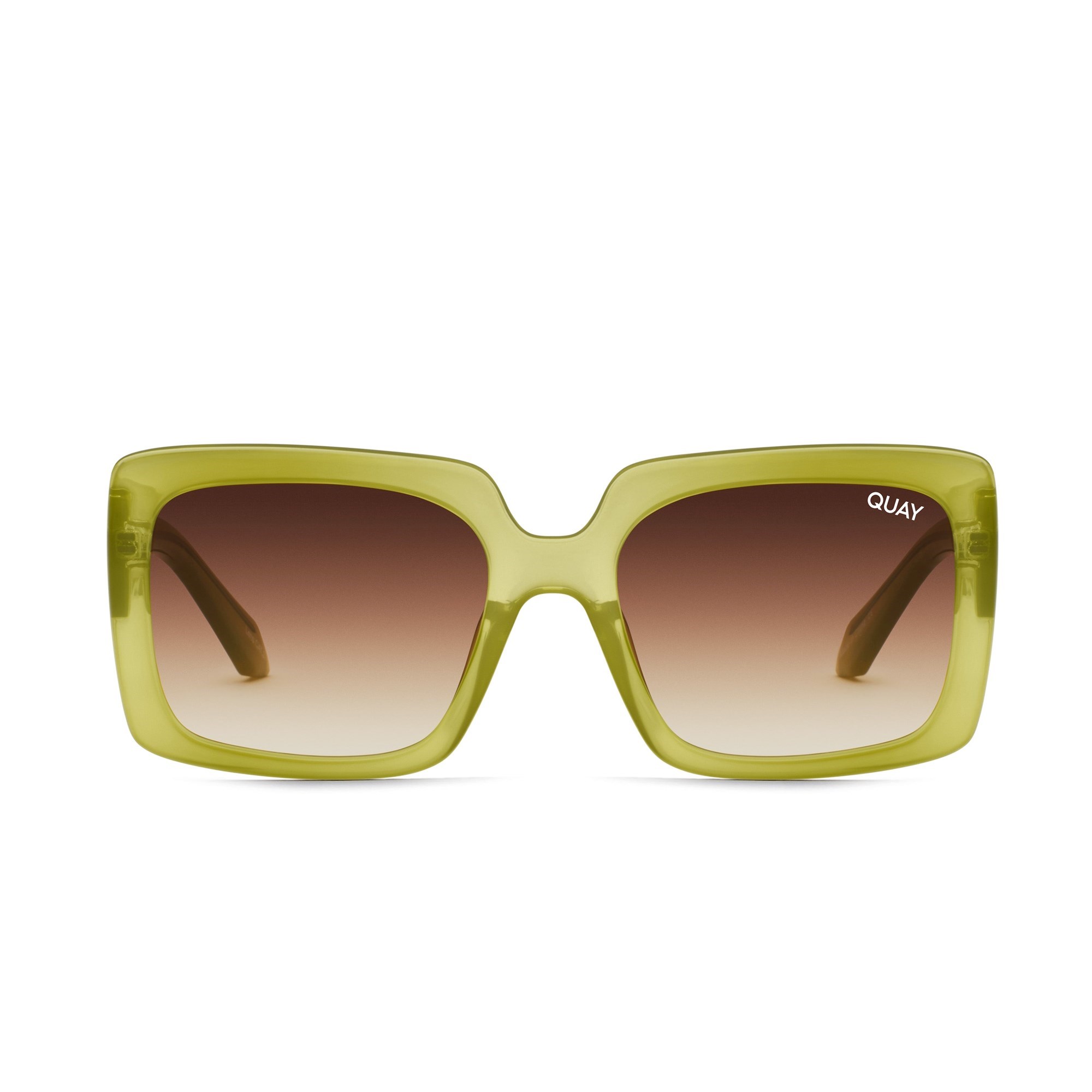 Green / Brown Quay TOTAL VIBE Women\'s Sunglasses | URNYO-1748