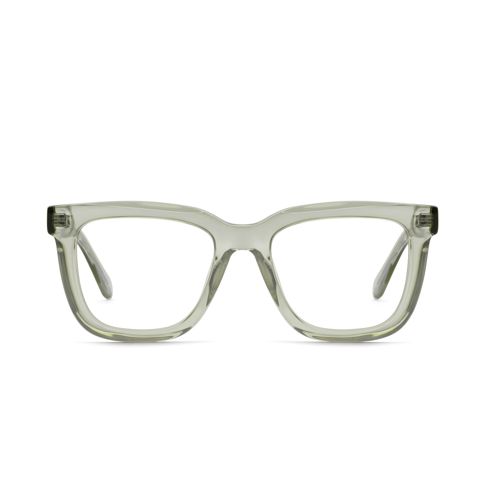 Green / Clear Rx Quay WIRED BEVEL OVERSIZED RX Unisex Glasses | BZHFN-8371