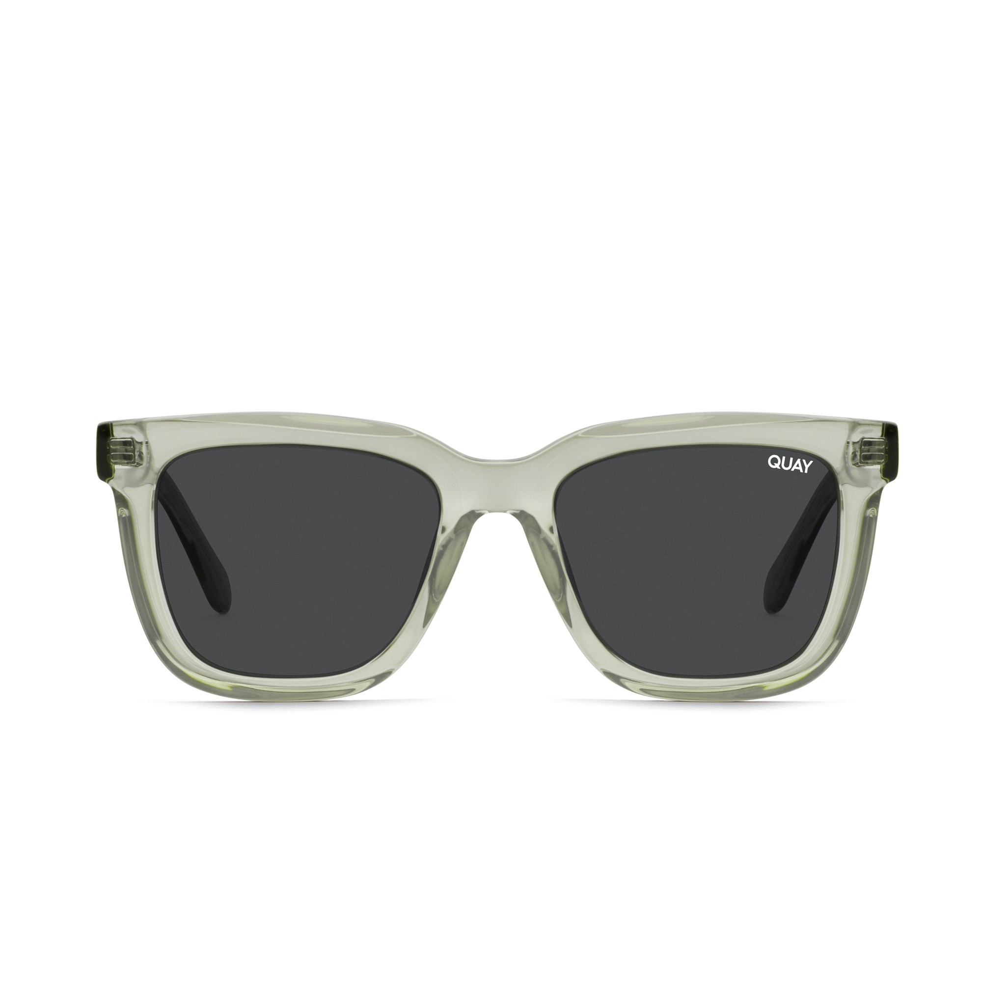 Green / Smoke Rx Quay WIRED BEVEL OVERSIZED RX Women\'s Sunglasses | PAOTS-9145