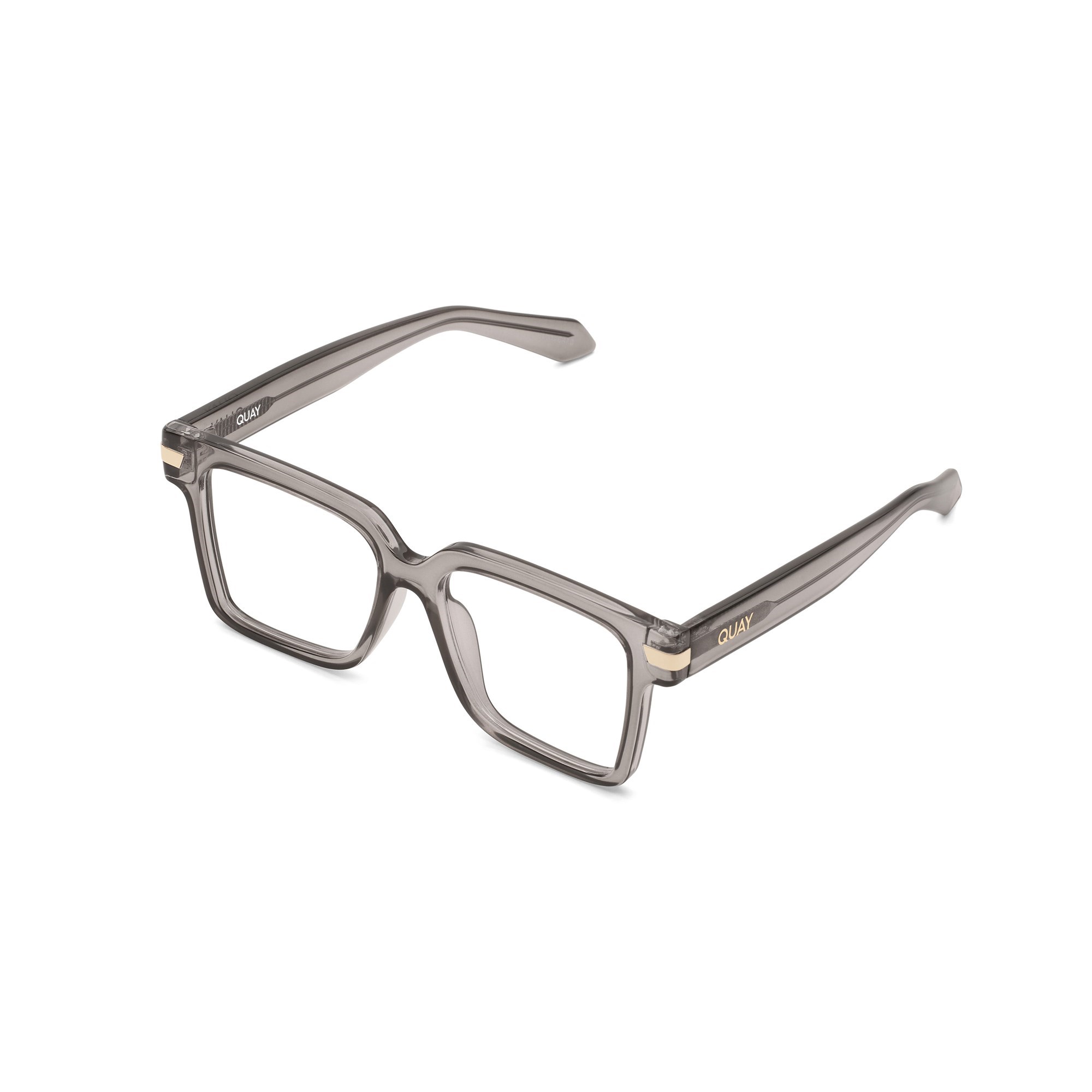 Grey / Clear Rx Quay MY TYPE RX Unisex Glasses | YJRXF-4768