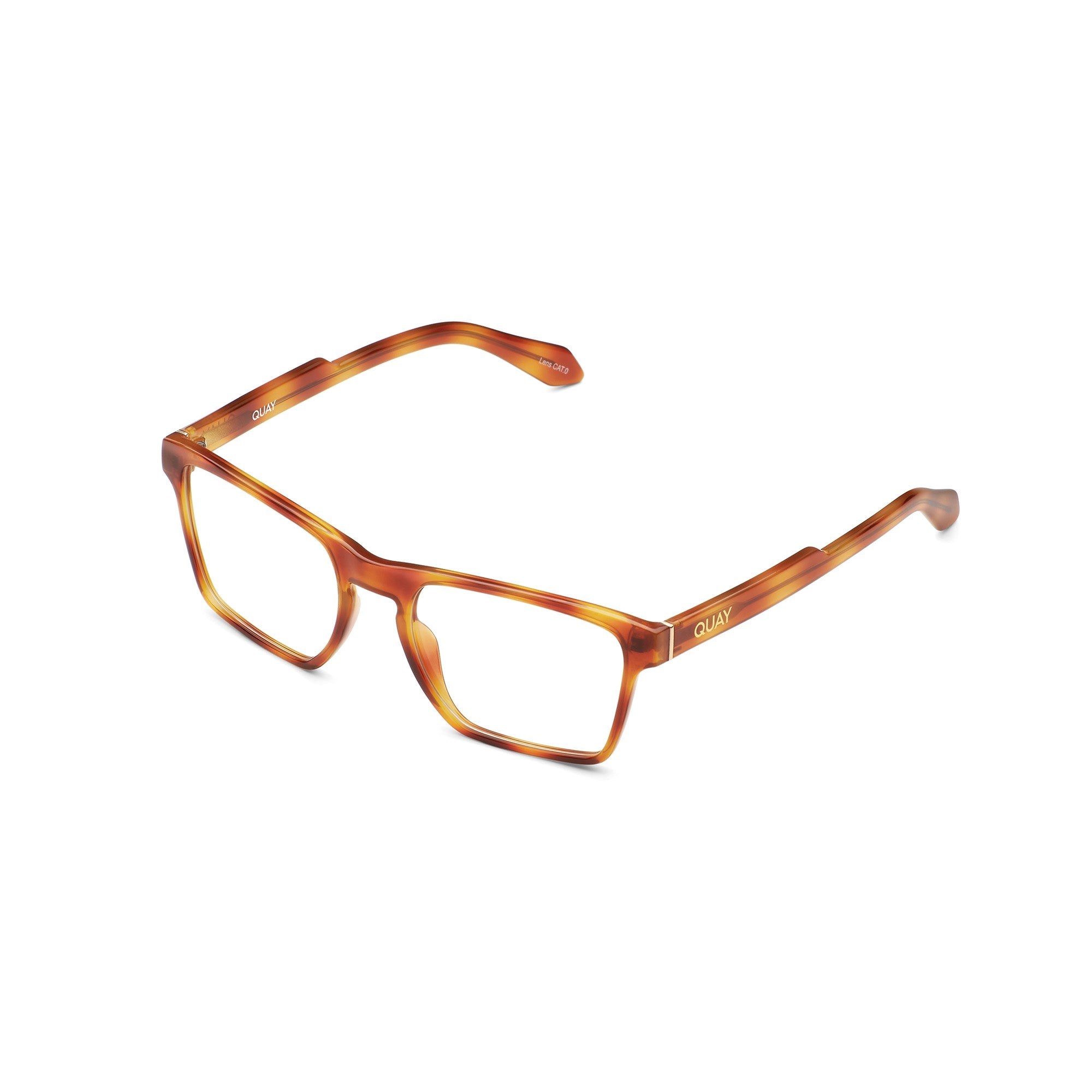 Honey Tortoise / Clear Rx Quay IRL RX Unisex Glasses | ILZFN-2136