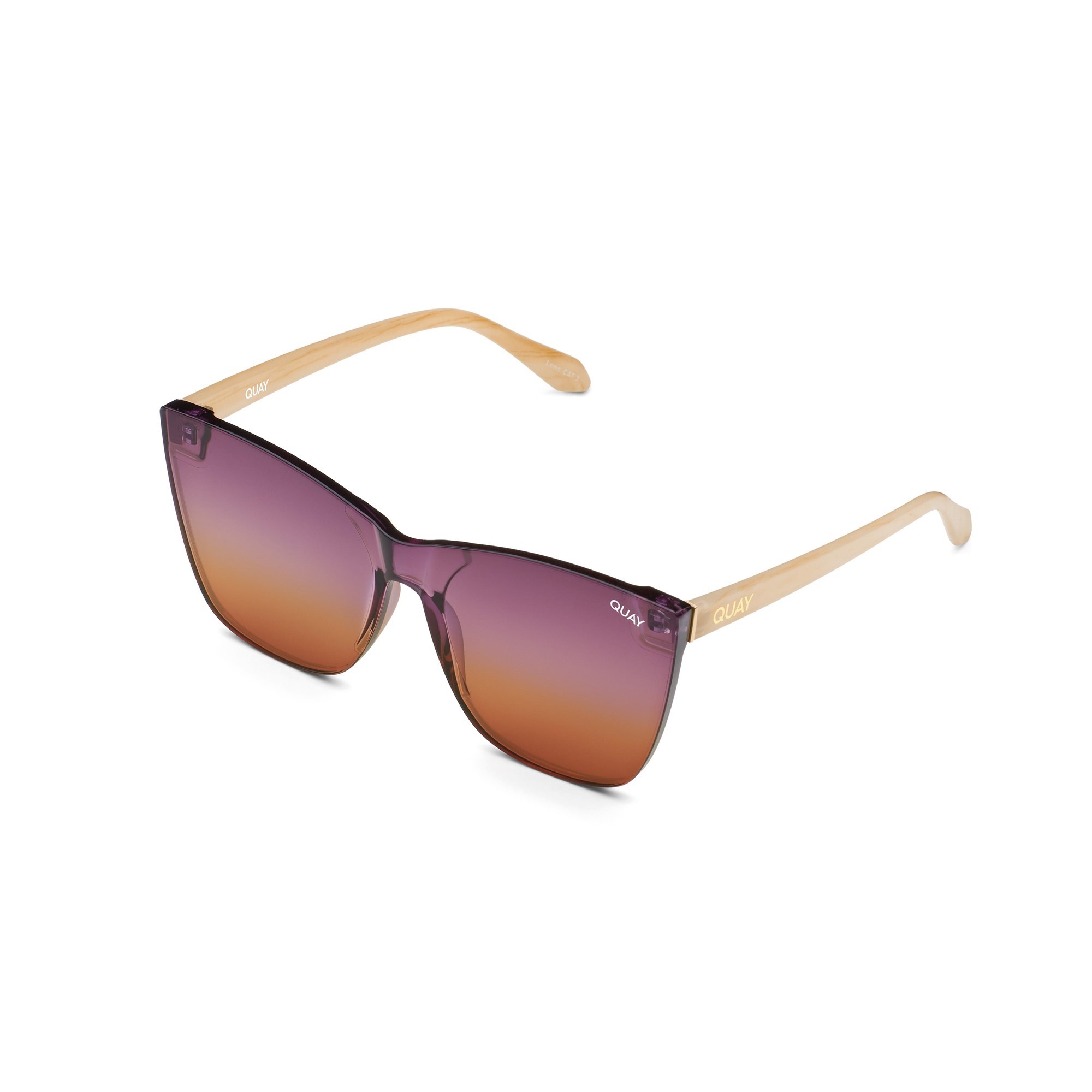 Ivory / Purple To Orange Quay COME THRU Women's Sunglasses | XRALN-1250