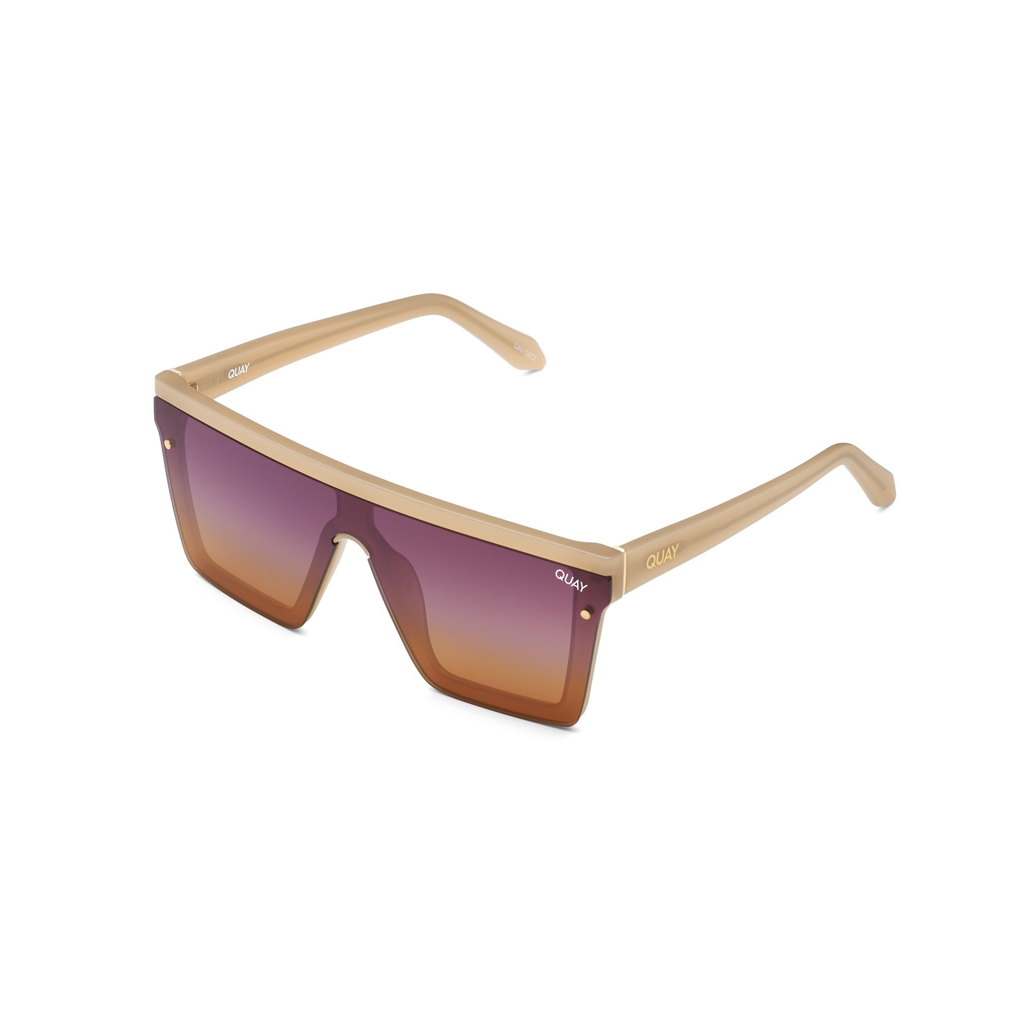 Ivory / Purple To Orange Quay HINDSIGHT Men's Sunglasses | ALRYV-0267